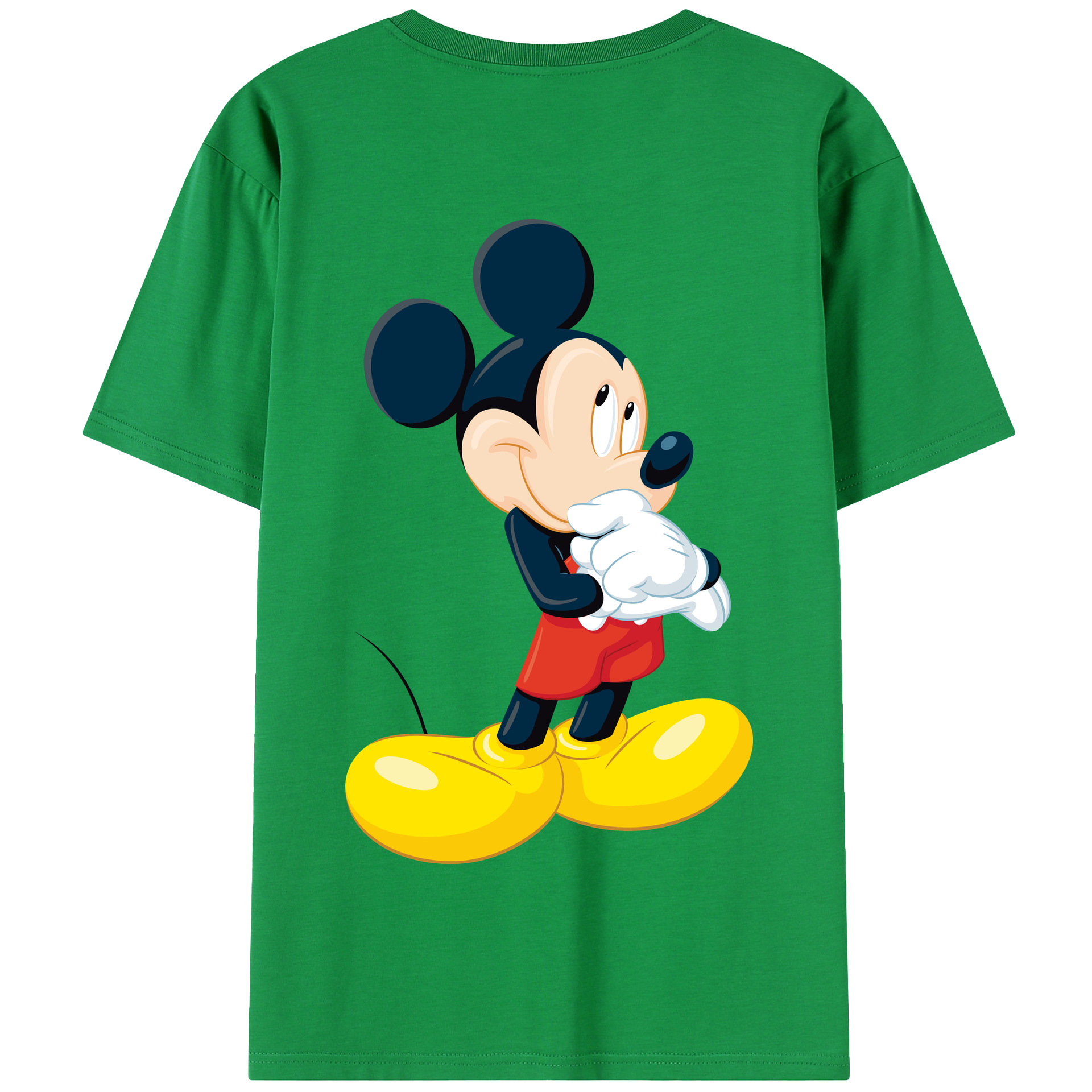 （画像用） ミッキーマウス Mickey Mouse 綿100％半袖Tシャツ（背面プリント）
