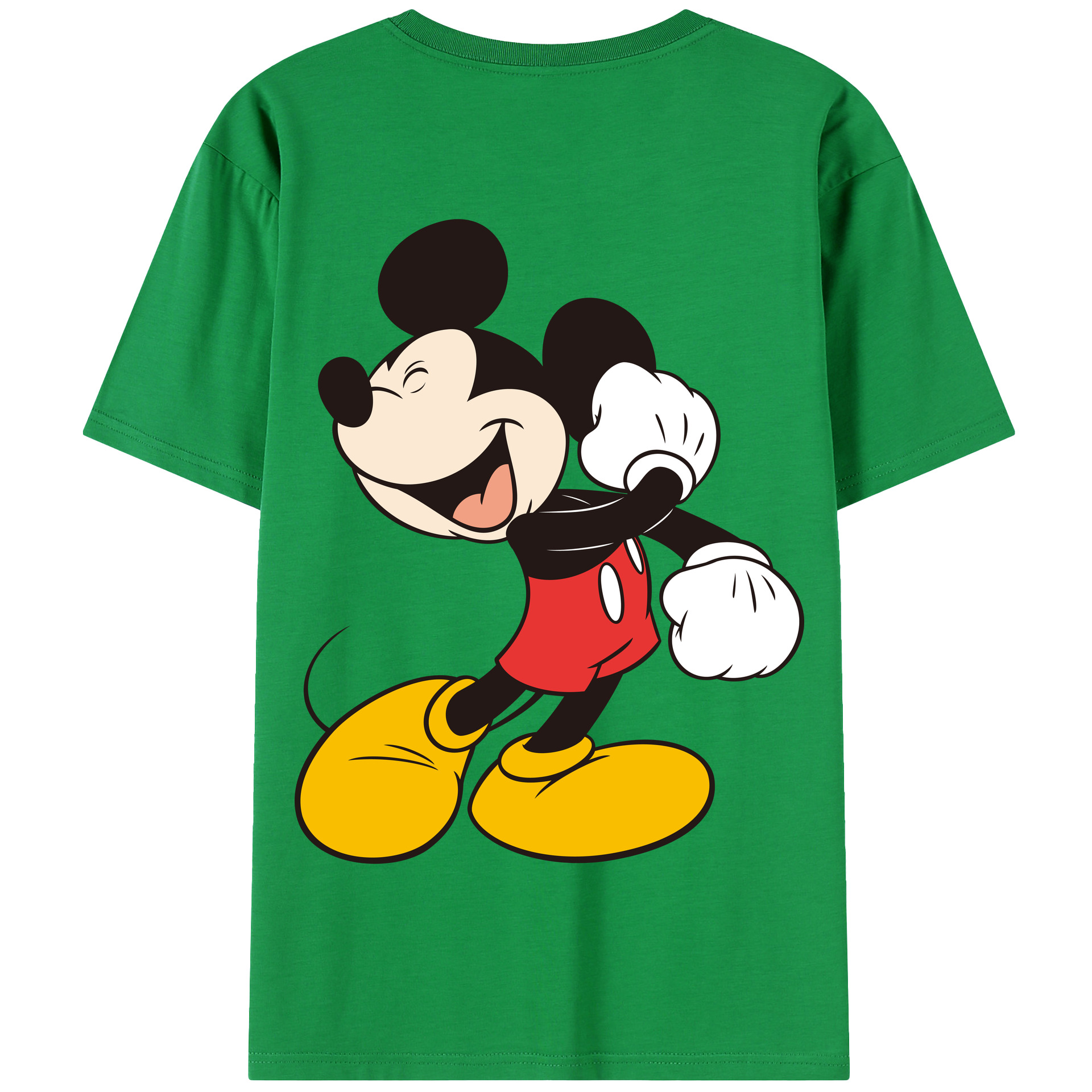 （画像用） ミッキーマウス Mickey Mouse 綿100％半袖Tシャツ（背面プリント）