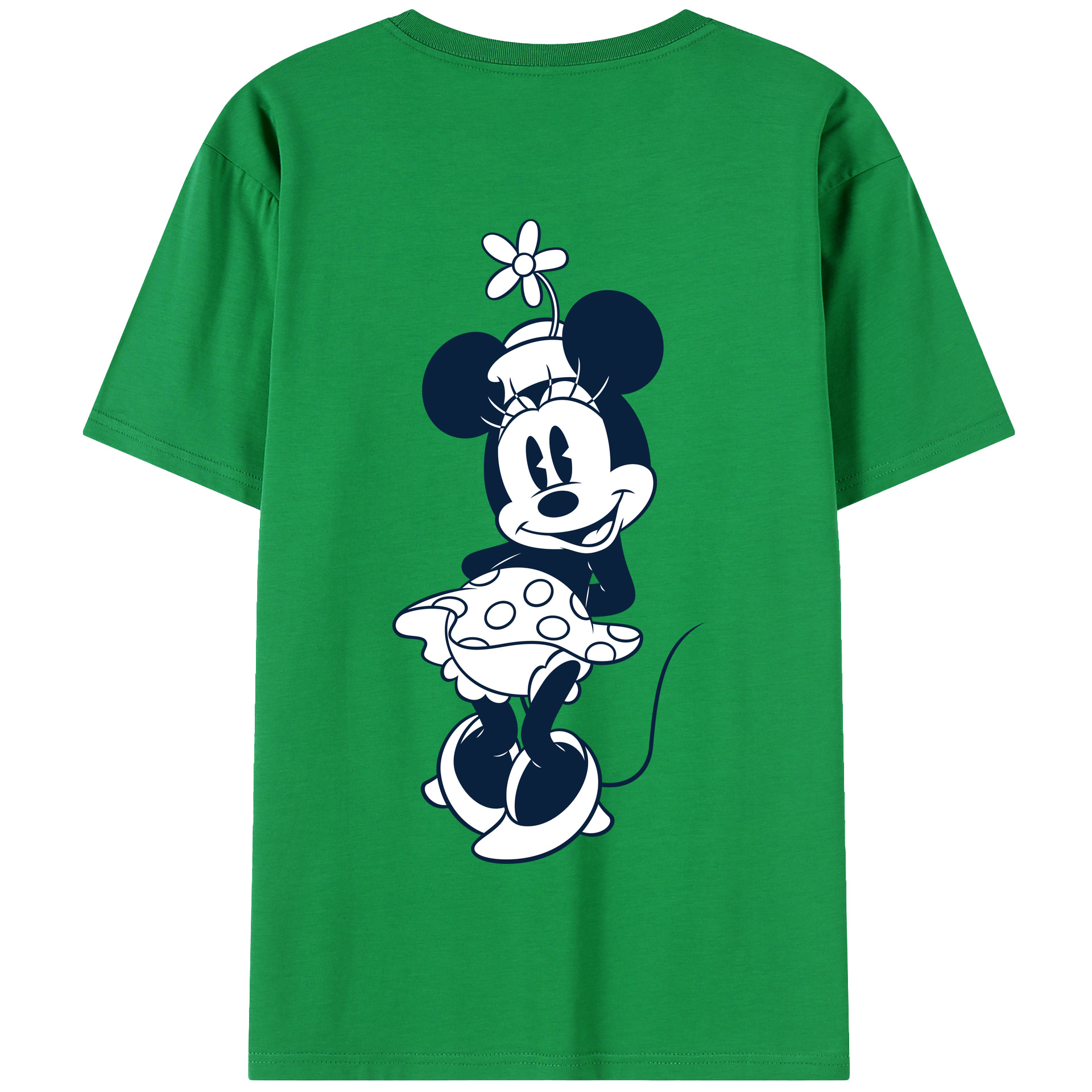 （画像用） ミッキーマウス Mickey Mouse 綿100％半袖Tシャツ（背面プリント）