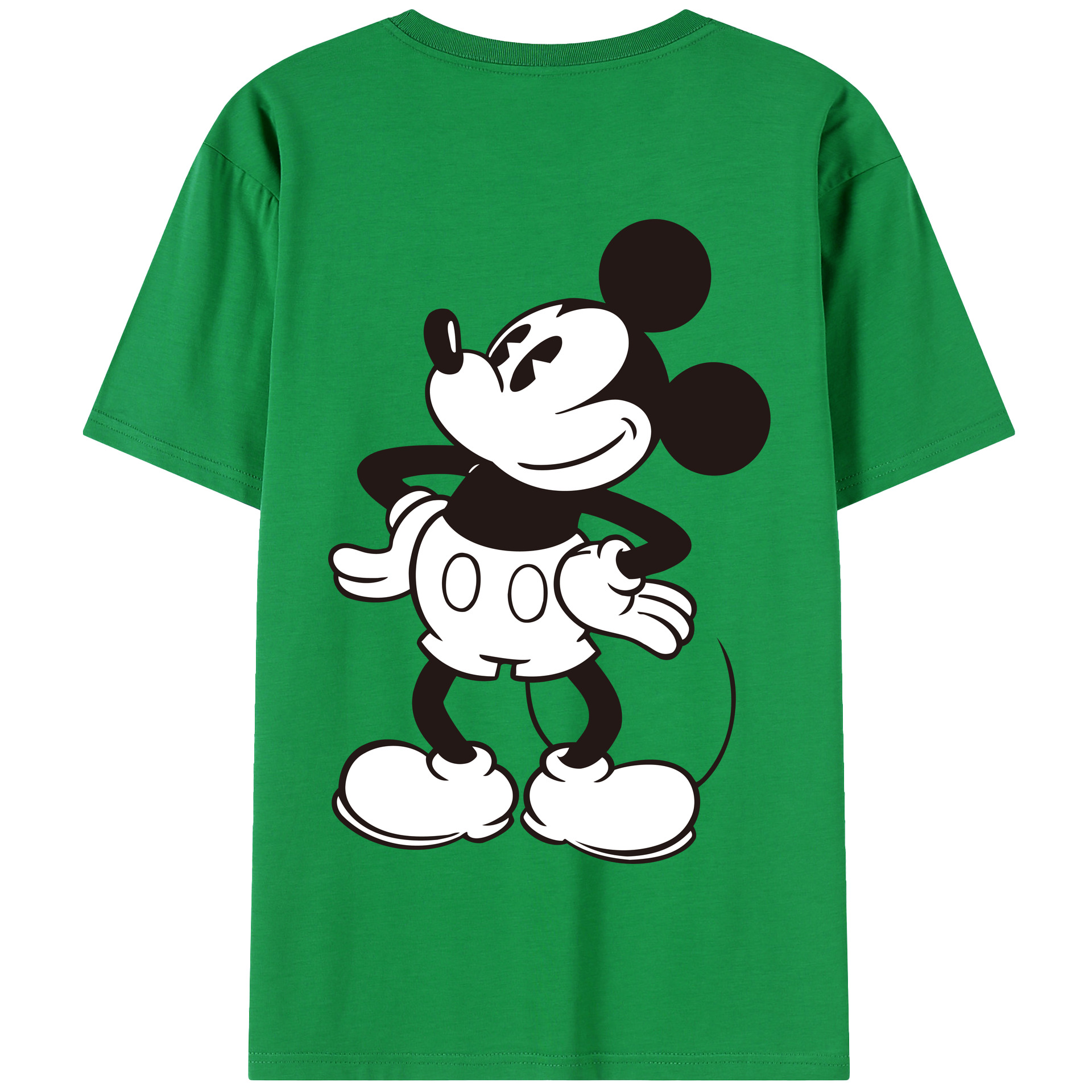 （画像用） ミッキーマウス Mickey Mouse 綿100％半袖Tシャツ（背面プリント）