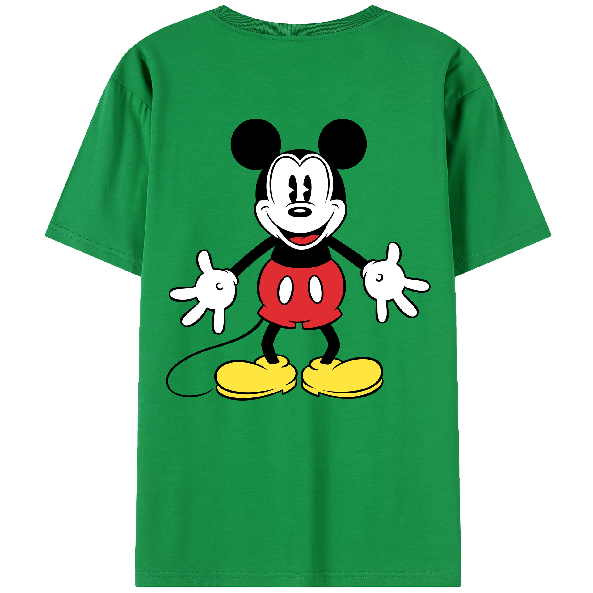 （画像用） ミッキーマウス Mickey Mouse 綿100％半袖Tシャツ（背面プリント）
