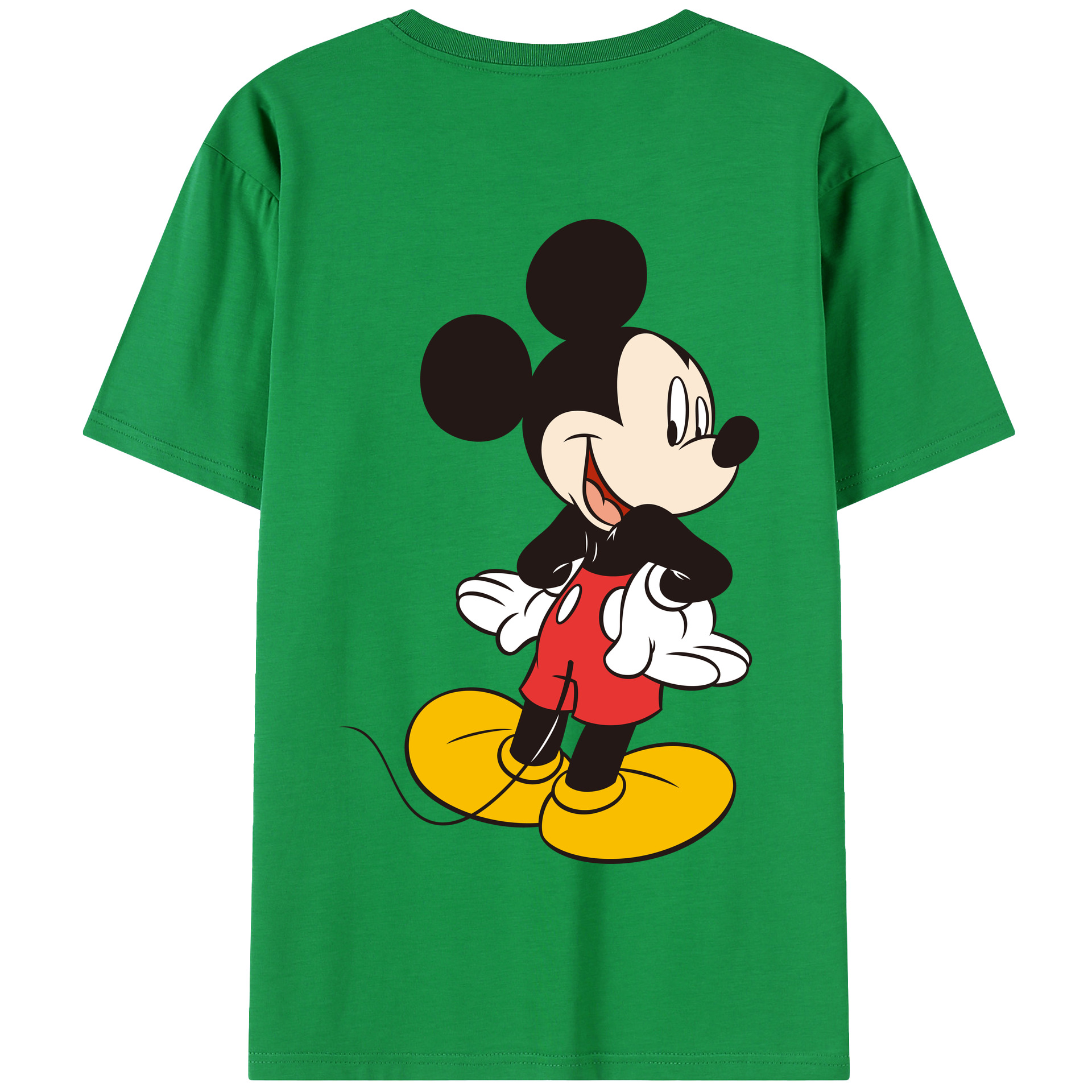 （画像用） ミッキーマウス Mickey Mouse 綿100％半袖Tシャツ（背面プリント）
