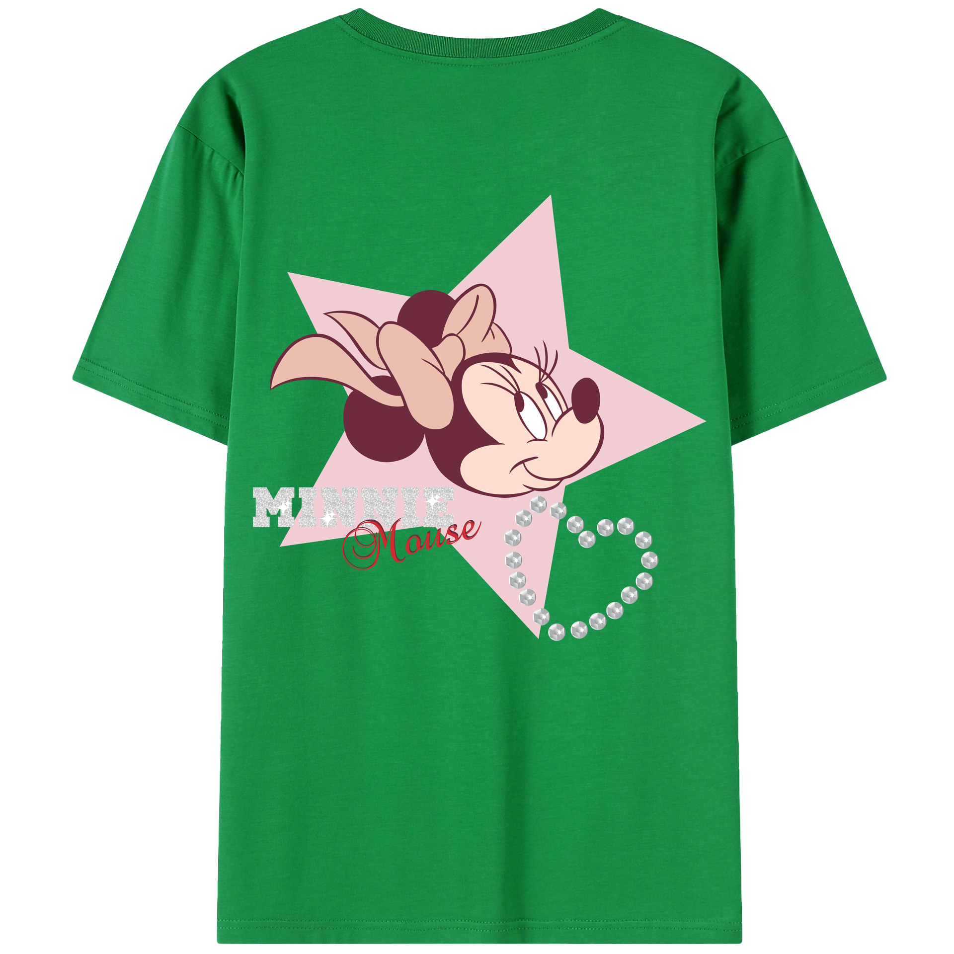 （画像用） ミッキーマウス Mickey Mouse 綿100％半袖Tシャツ（背面プリント）