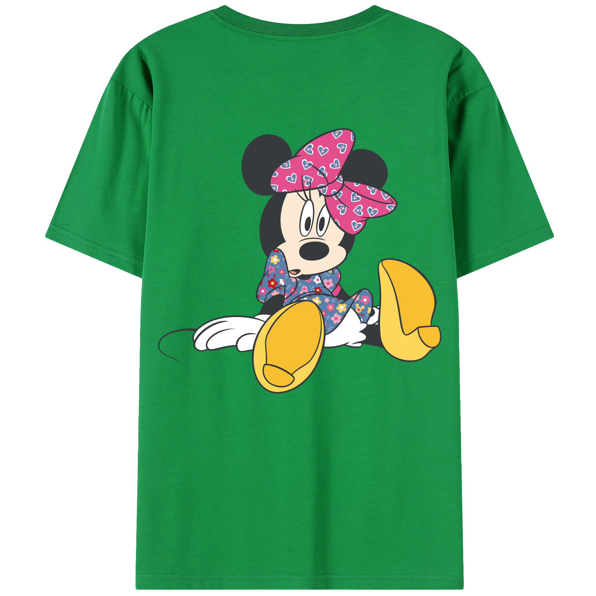 （画像用） ミッキーマウス Mickey Mouse 綿100％半袖Tシャツ（背面プリント）