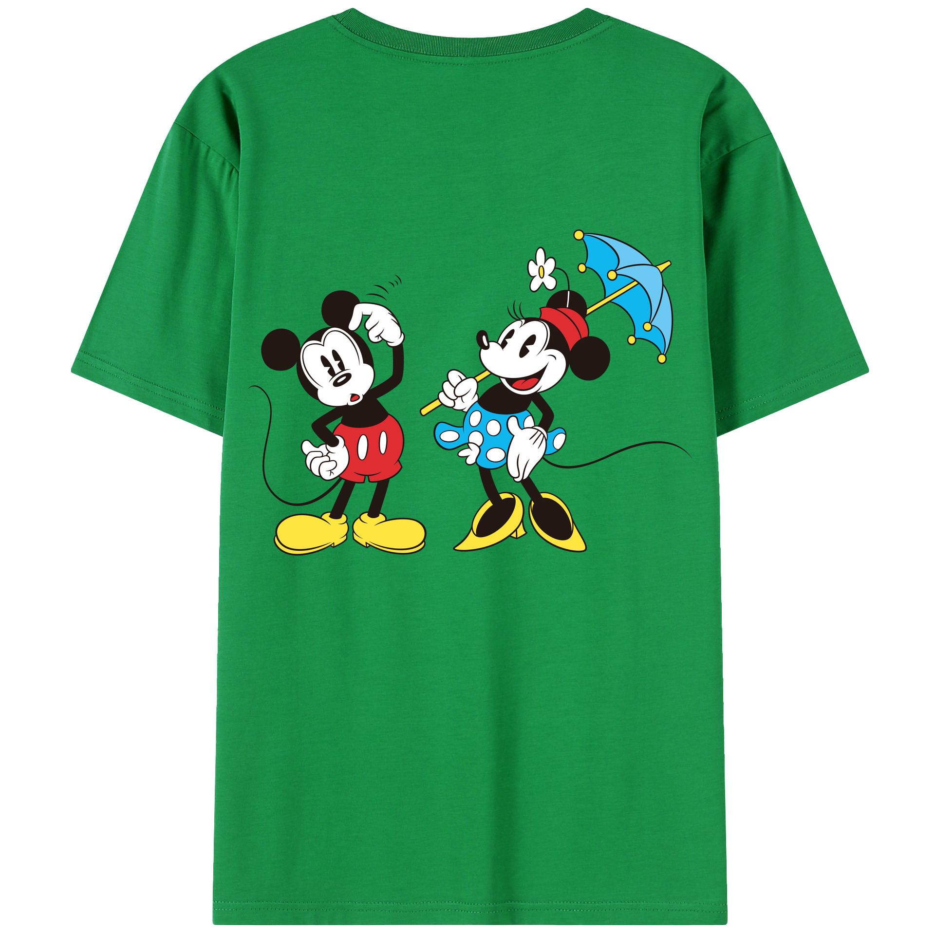（画像用） ミッキーマウス Mickey Mouse 綿100％半袖Tシャツ（背面プリント）