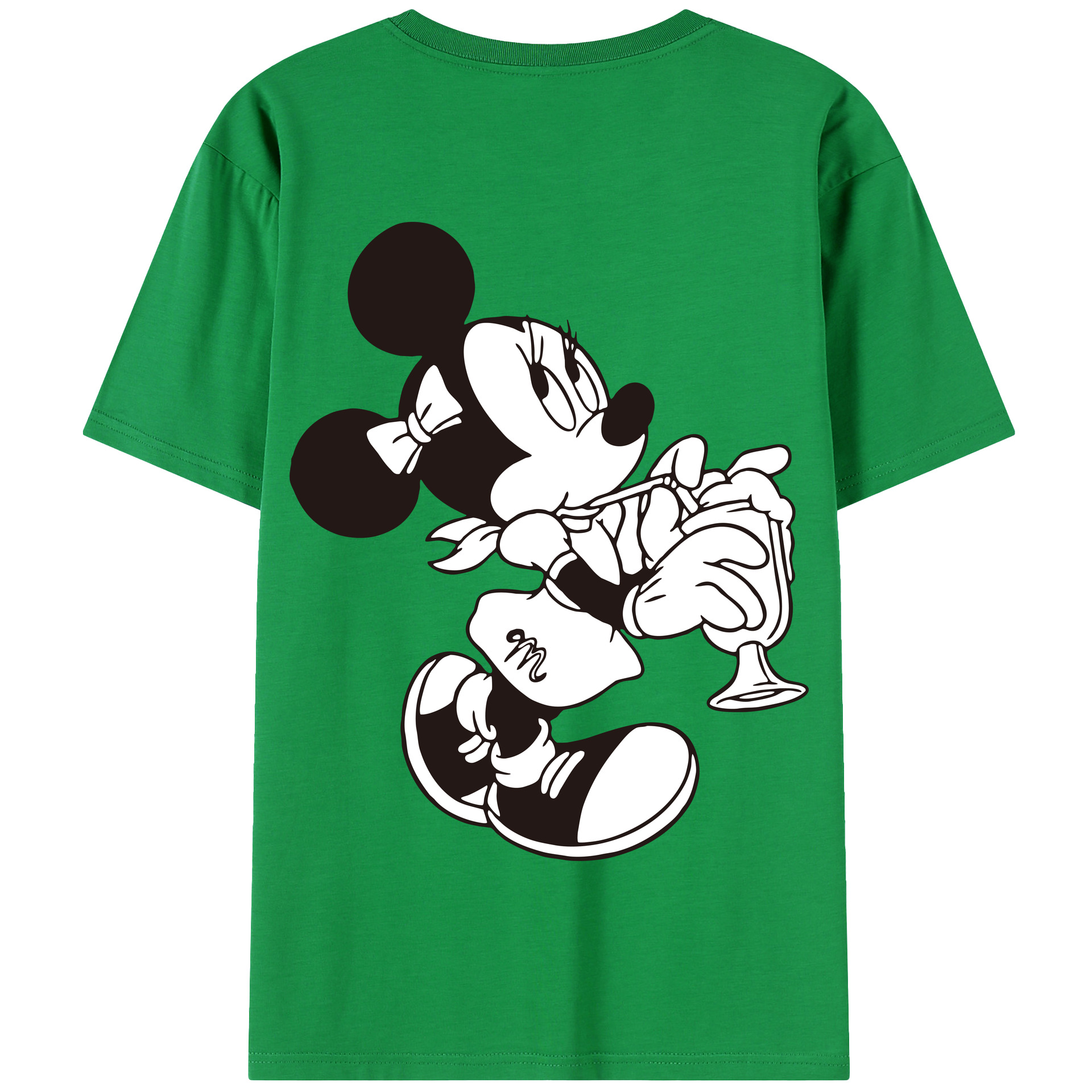 （画像用） ミッキーマウス Mickey Mouse 綿100％半袖Tシャツ（背面プリント）