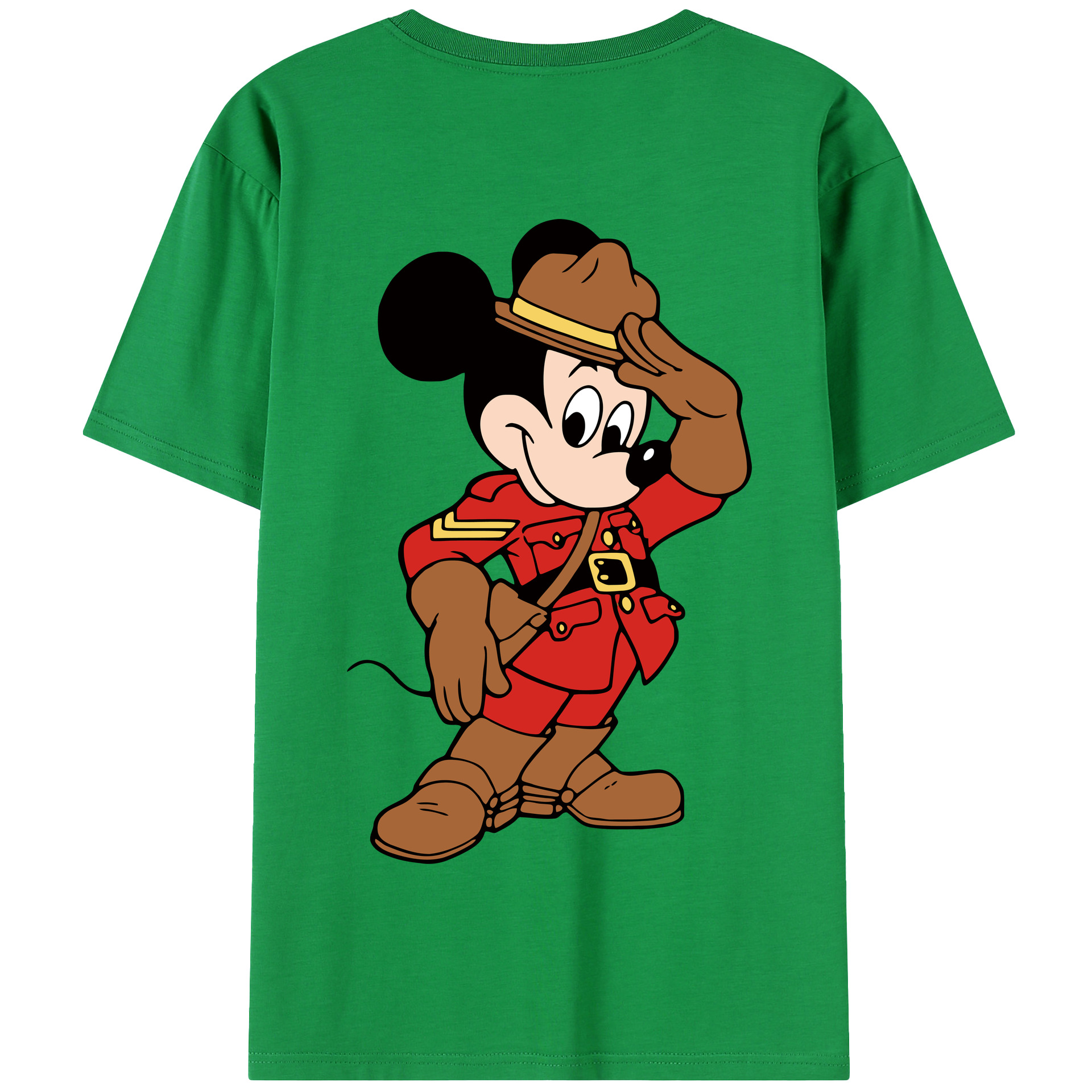 （画像用） ミッキーマウス Mickey Mouse 綿100％半袖Tシャツ（背面プリント）