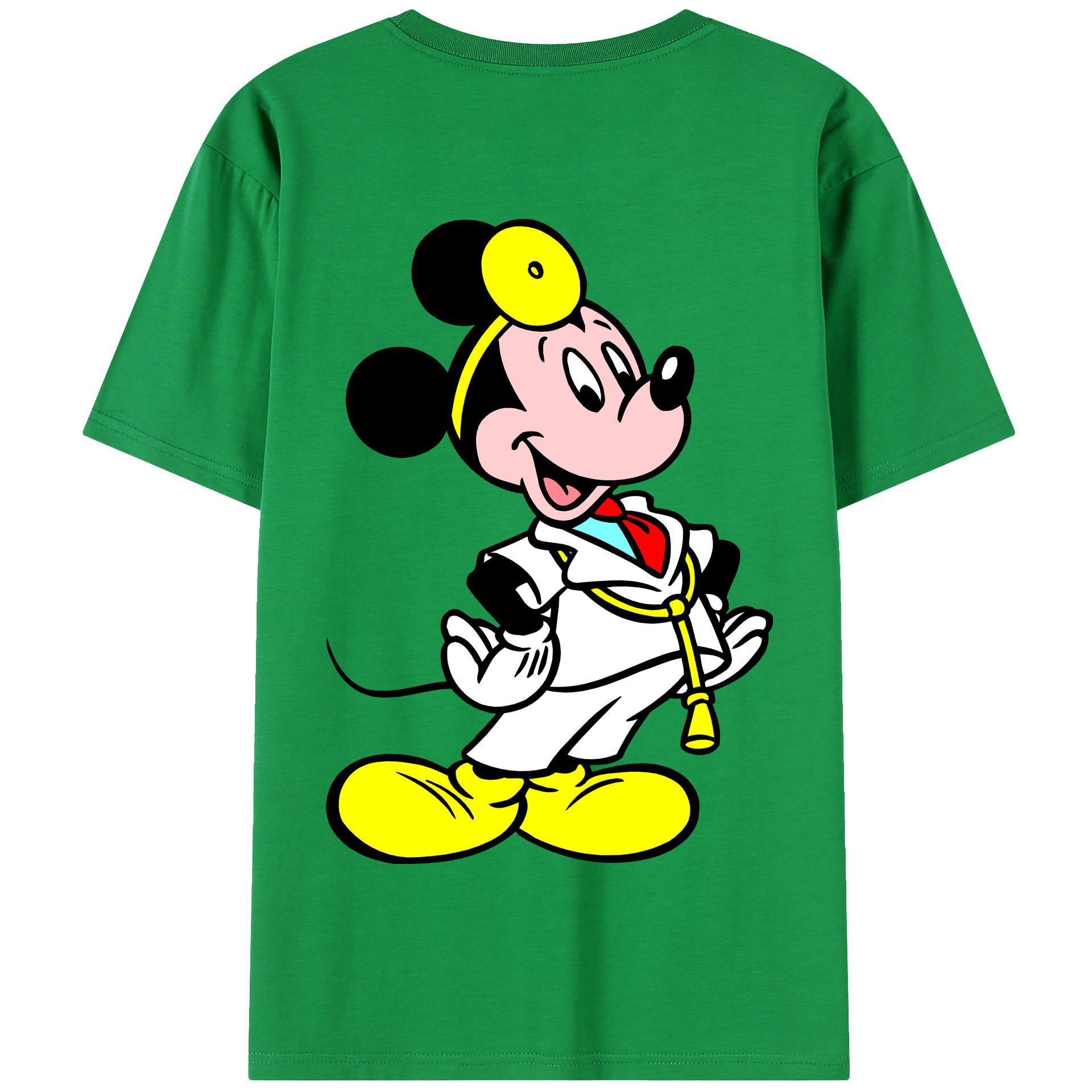 （画像用） ミッキーマウス Mickey Mouse 綿100％半袖Tシャツ（背面プリント）