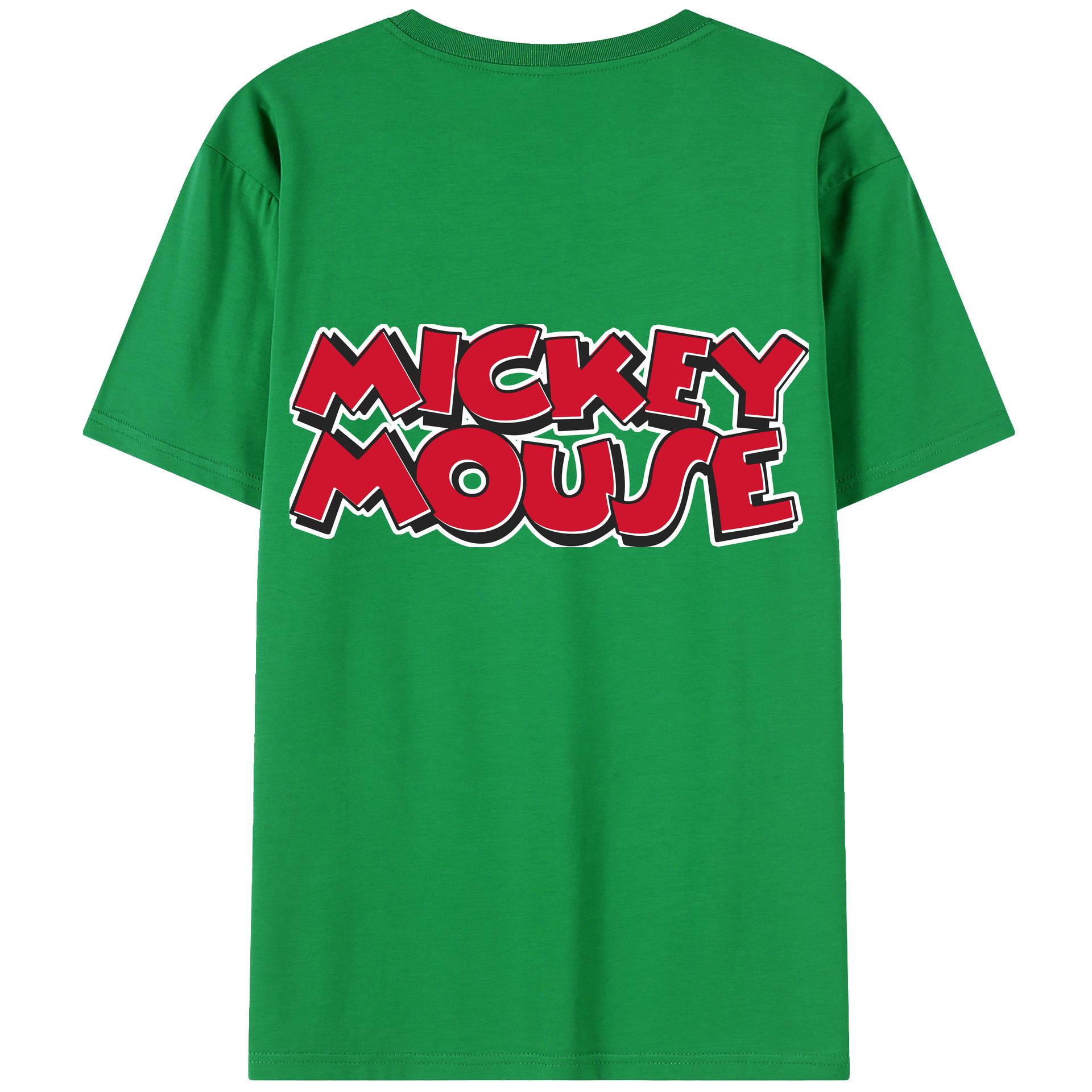 （画像用） ミッキーマウス Mickey Mouse 綿100％半袖Tシャツ（背面プリント）