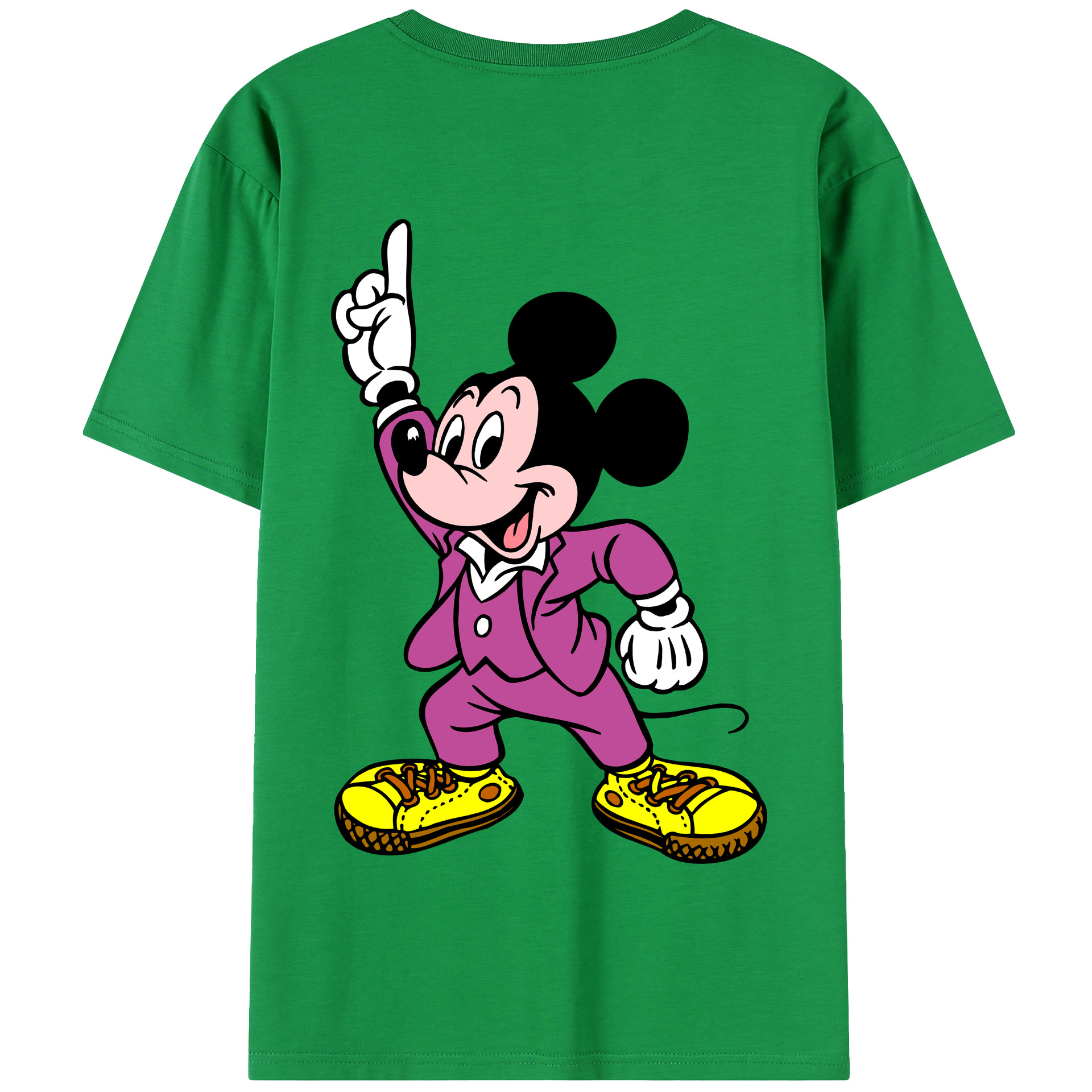 （画像用） ミッキーマウス Mickey Mouse 綿100％半袖Tシャツ（背面プリント）