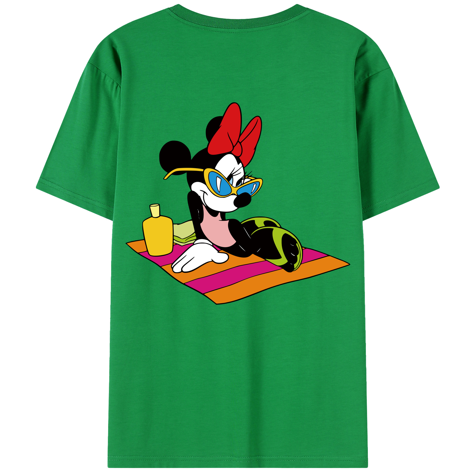 （画像用） ミッキーマウス Mickey Mouse 綿100％半袖Tシャツ（背面プリント）