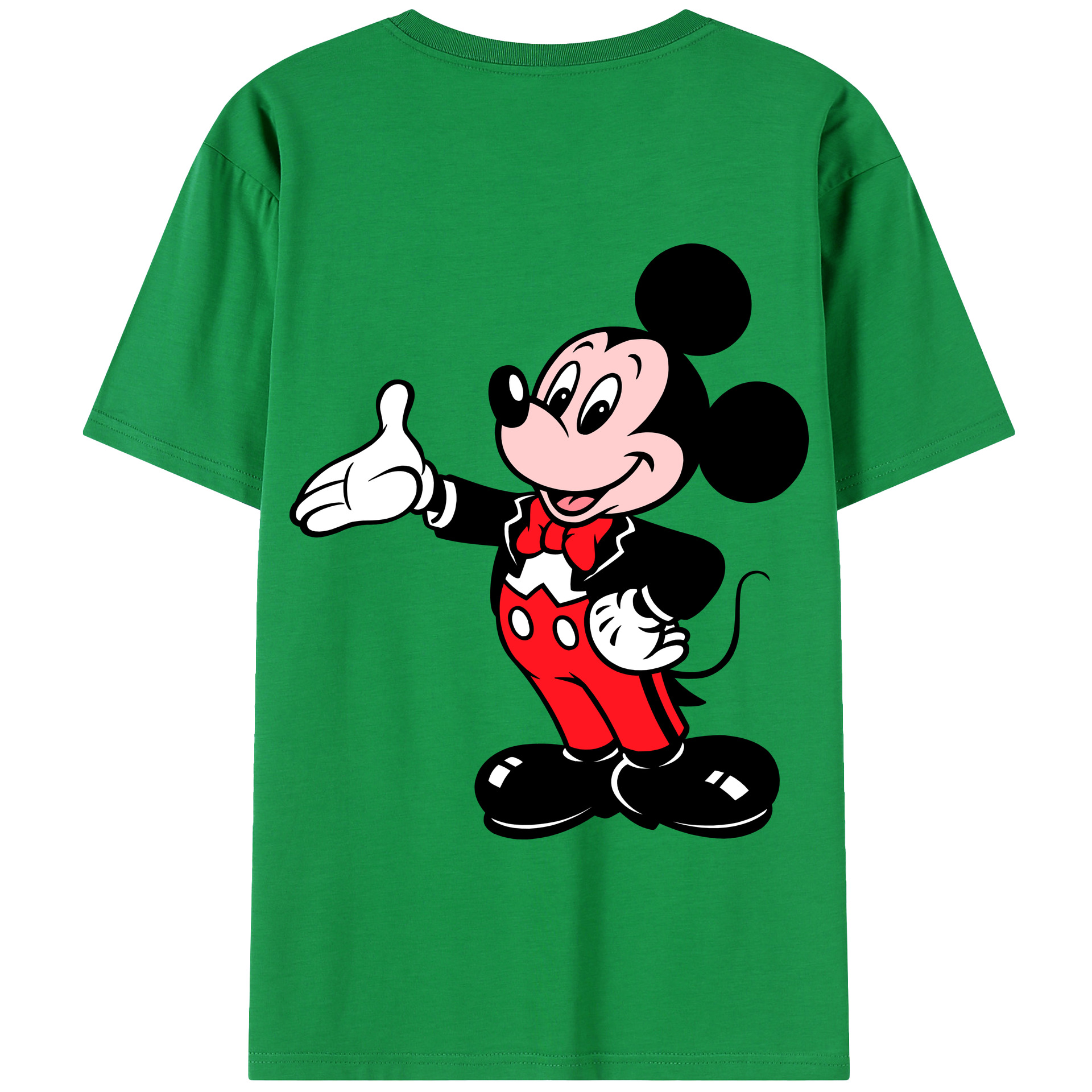 （画像用） ミッキーマウス Mickey Mouse 綿100％半袖Tシャツ（背面プリント）