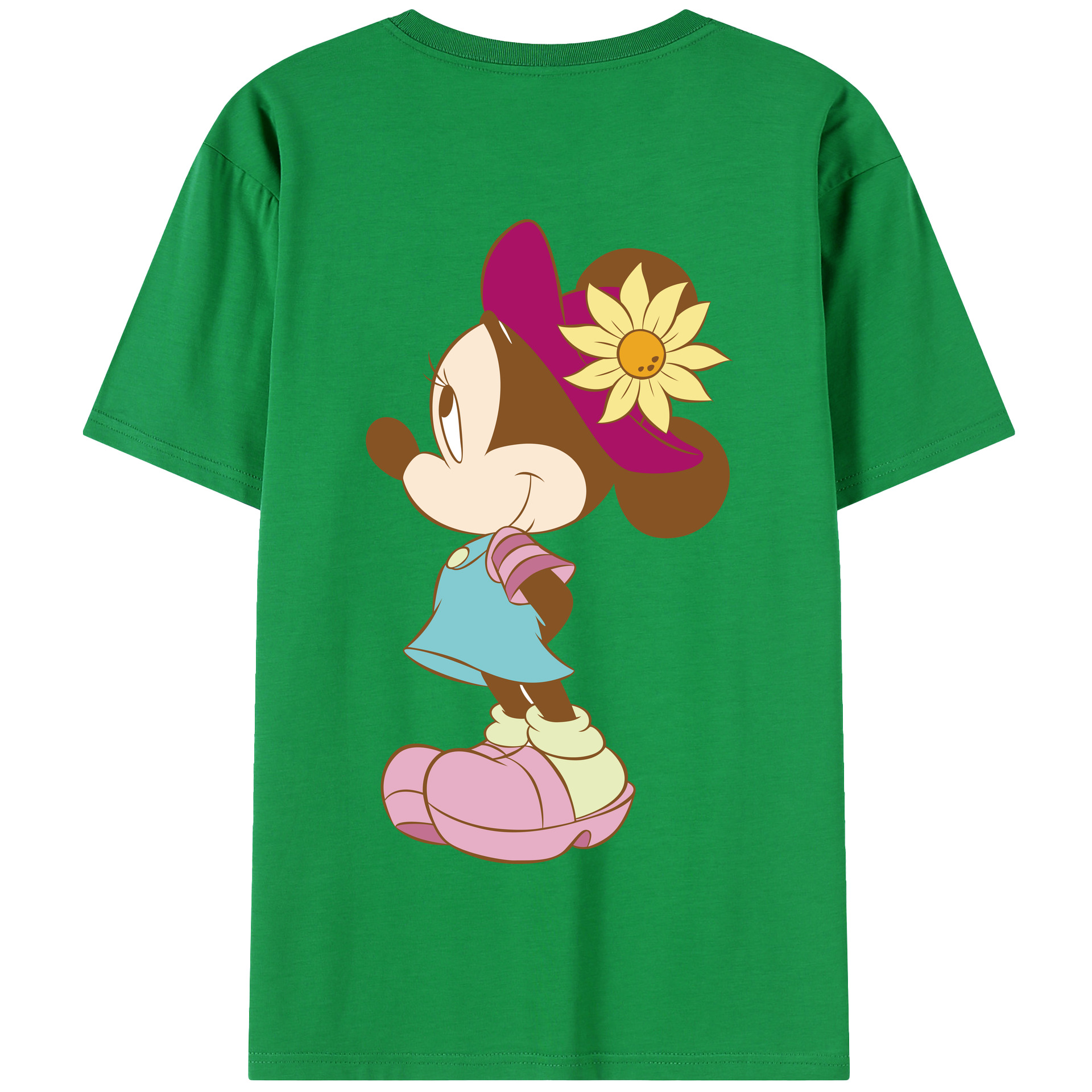 （画像用） ミッキーマウス Mickey Mouse 綿100％半袖Tシャツ（背面プリント）