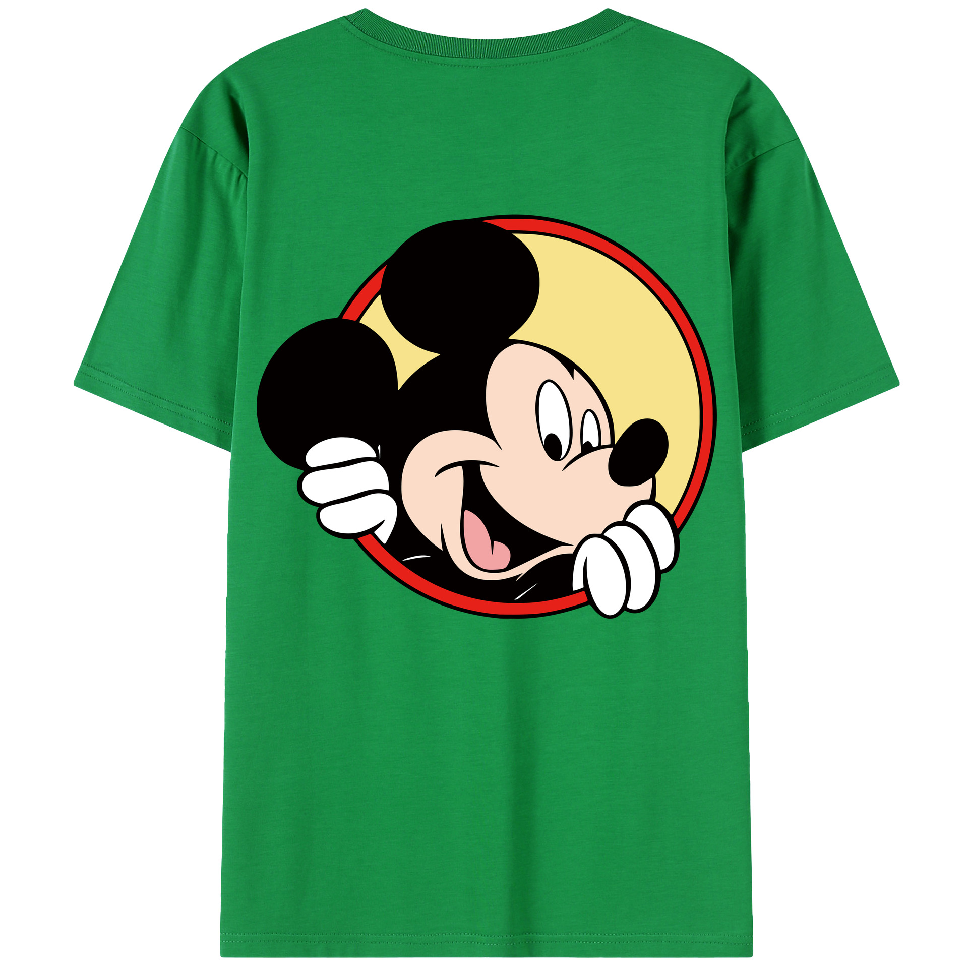 （画像用） ミッキーマウス Mickey Mouse 綿100％半袖Tシャツ（背面プリント）