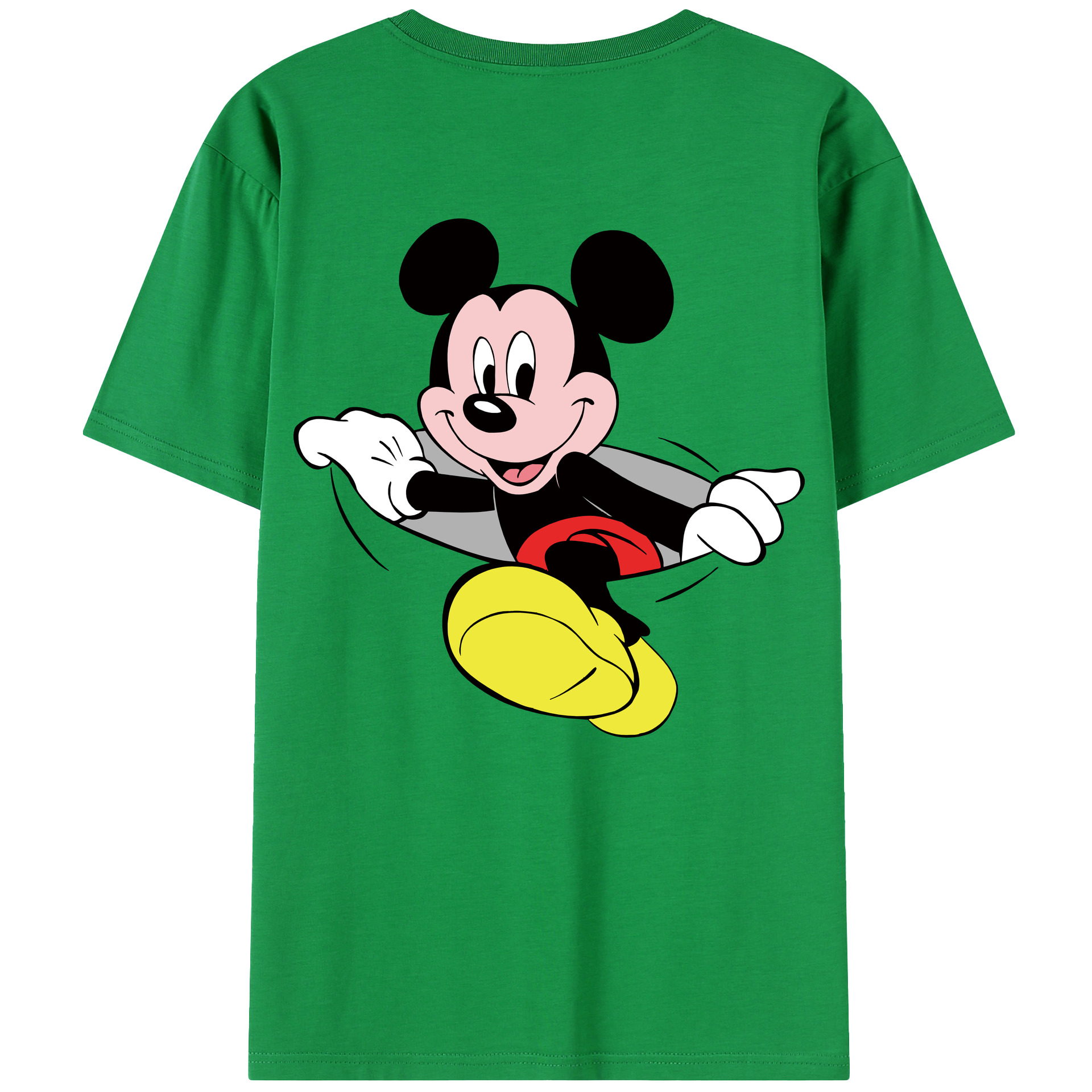 （画像用） ミッキーマウス Mickey Mouse 綿100％半袖Tシャツ（背面プリント）