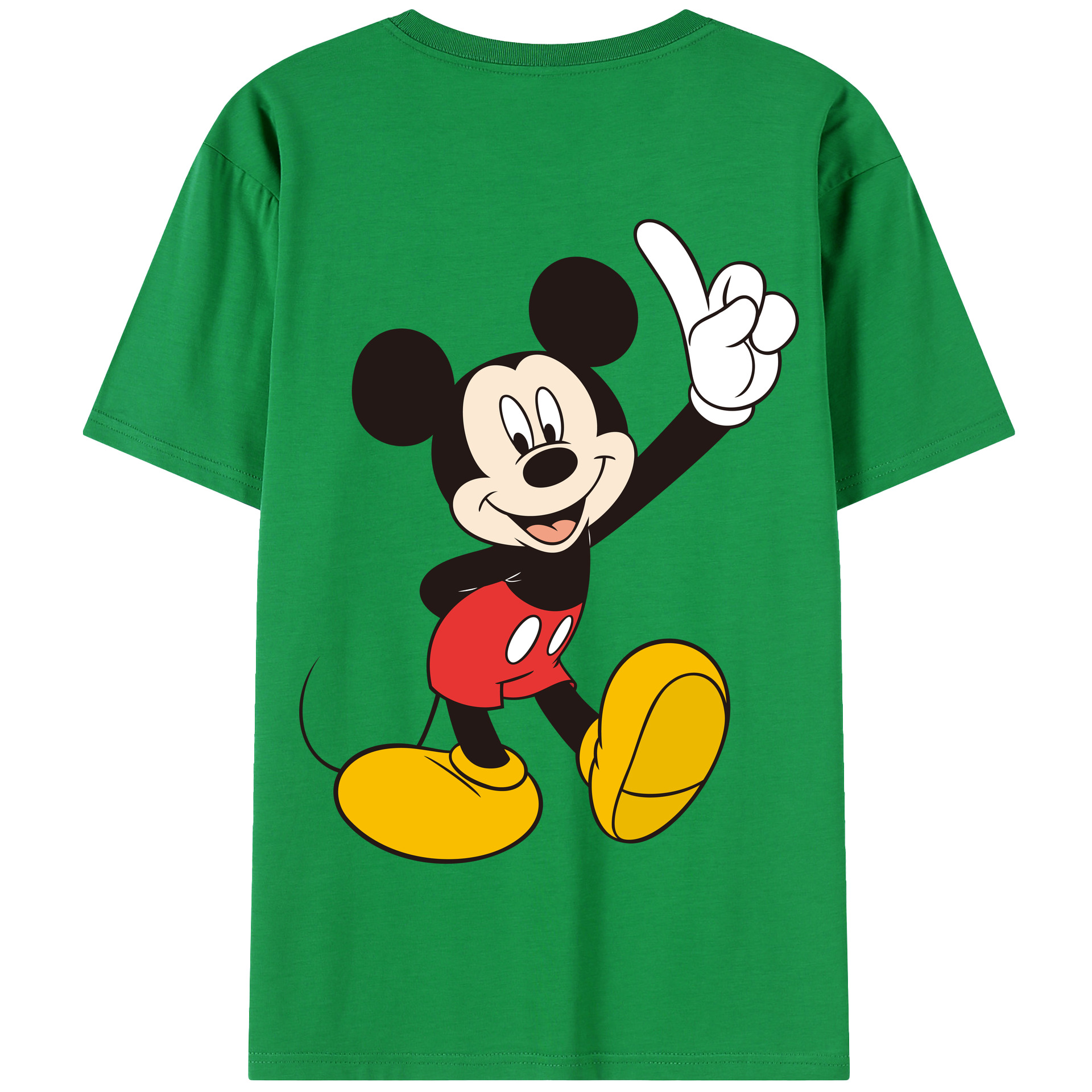 （画像用） ミッキーマウス Mickey Mouse 綿100％半袖Tシャツ（背面プリント）