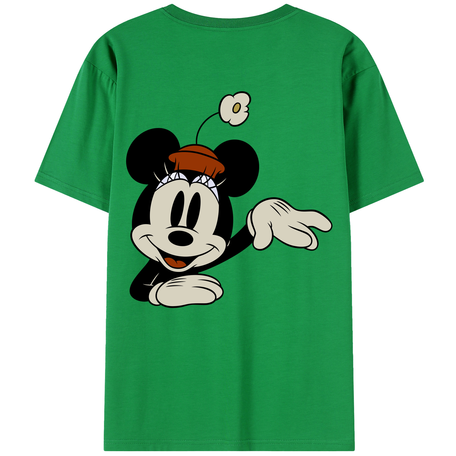 （画像用） ミッキーマウス Mickey Mouse 綿100％半袖Tシャツ（背面プリント）