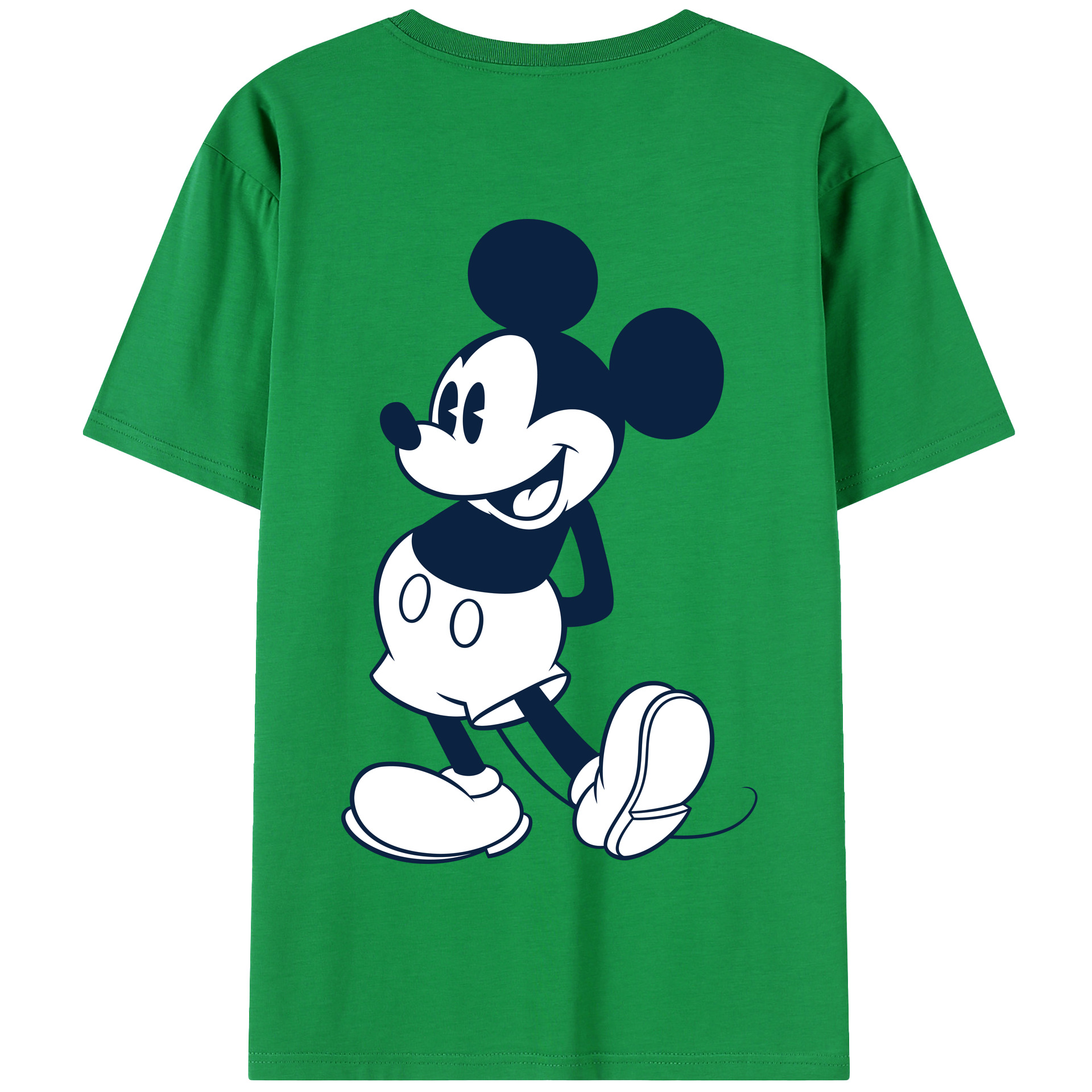 （画像用） ミッキーマウス Mickey Mouse 綿100％半袖Tシャツ（背面プリント）