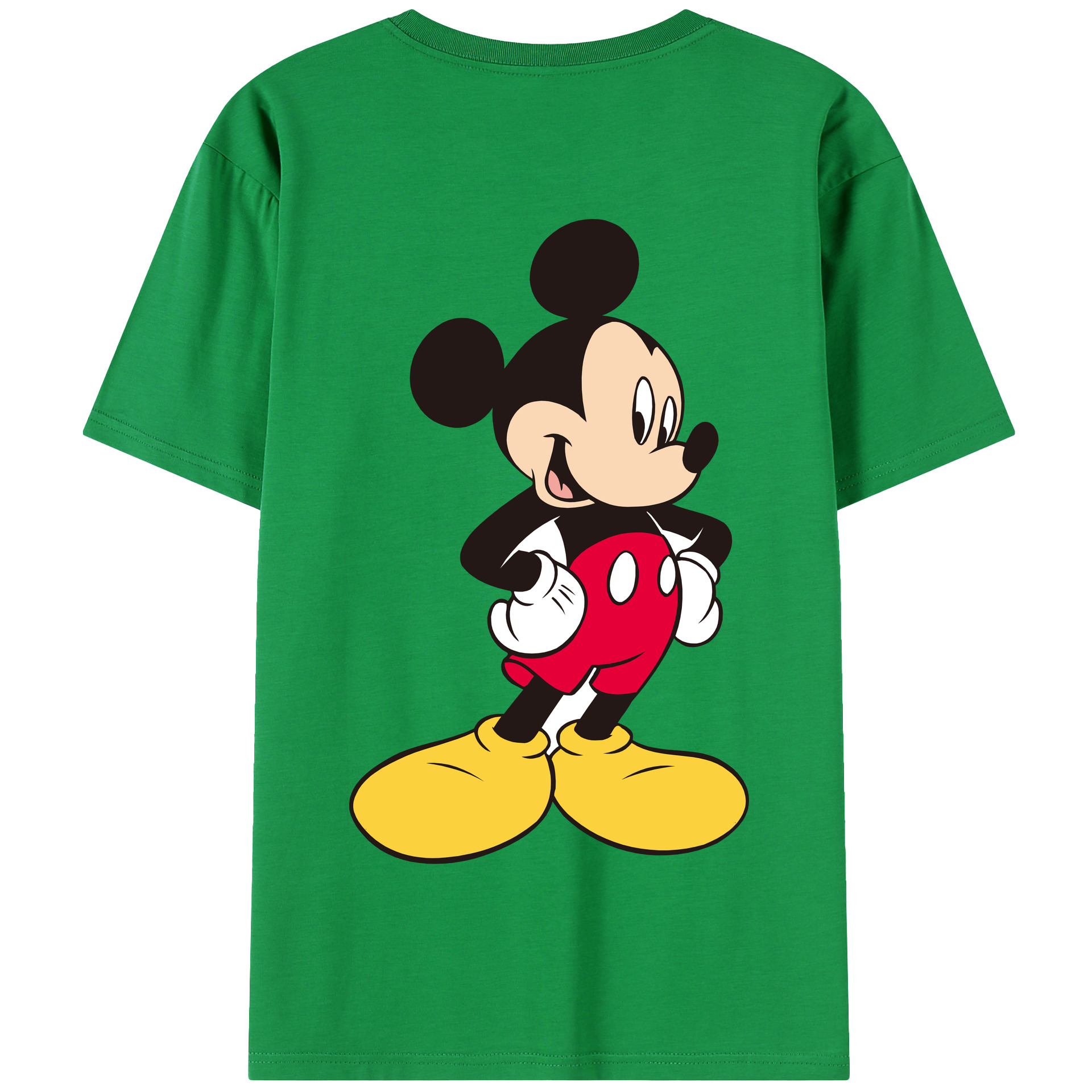 （画像用） ミッキーマウス Mickey Mouse 綿100％半袖Tシャツ（背面プリント）