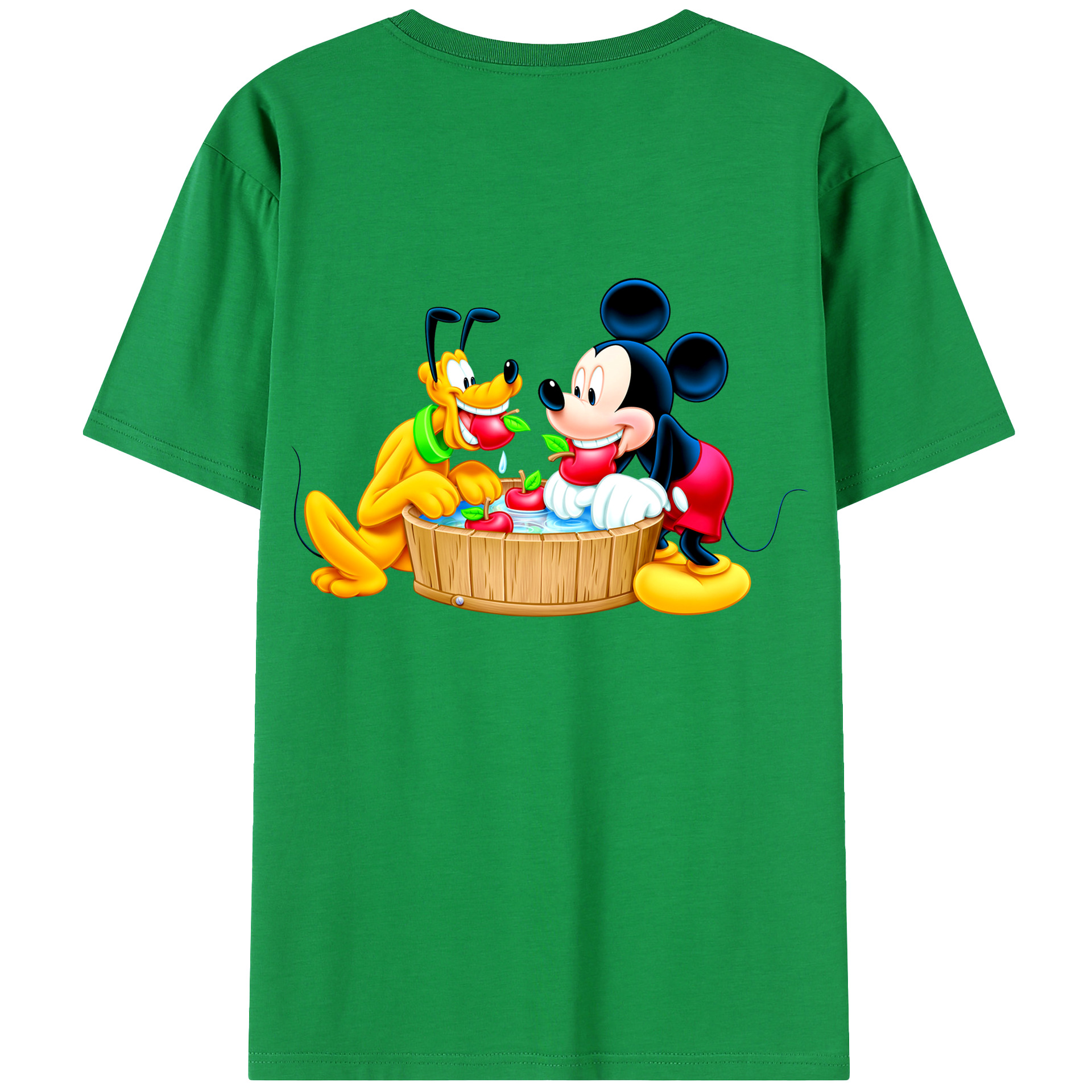 （画像用） ミッキーマウス Mickey Mouse 綿100％半袖Tシャツ（背面プリント）