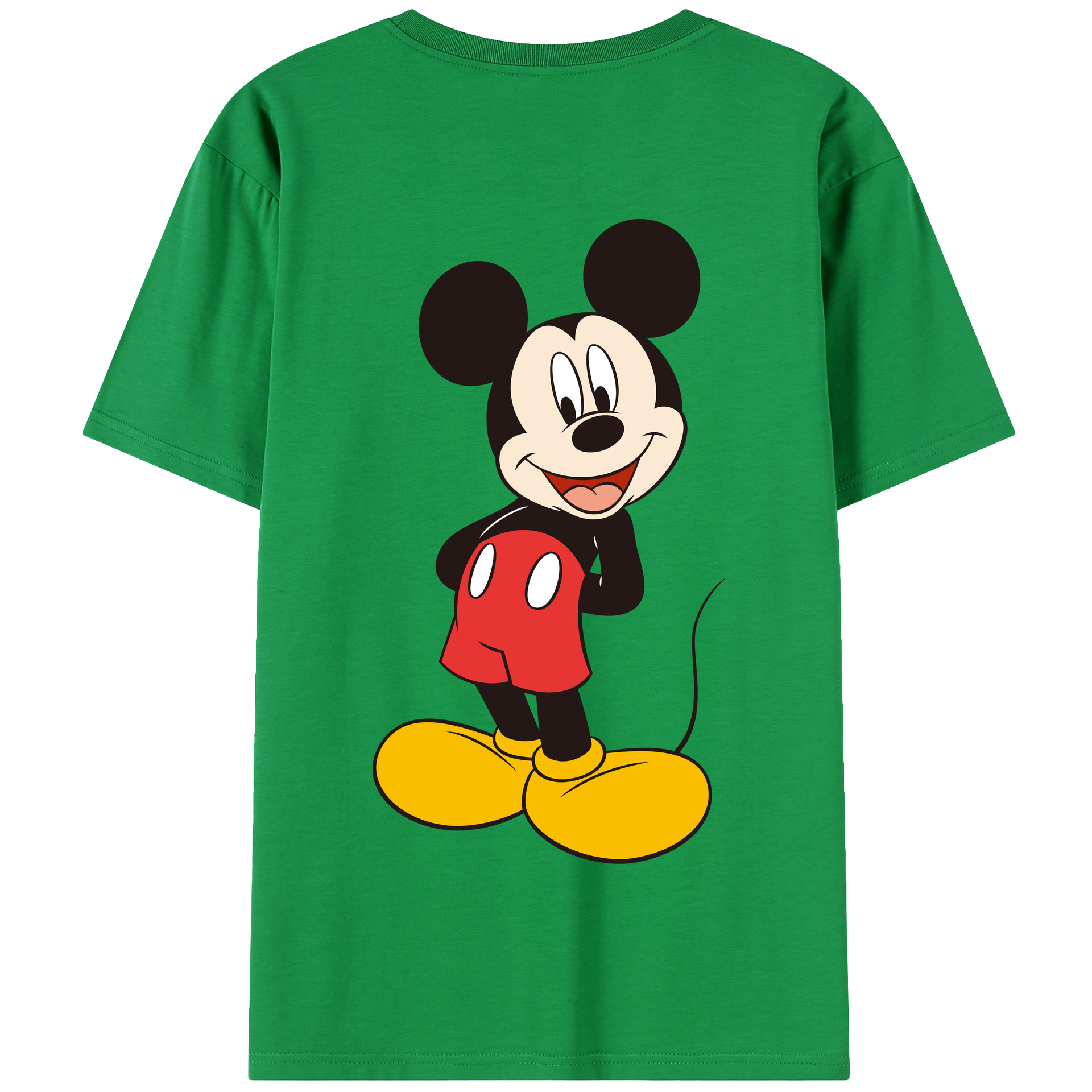 （画像用） ミッキーマウス Mickey Mouse 綿100％半袖Tシャツ（背面プリント）