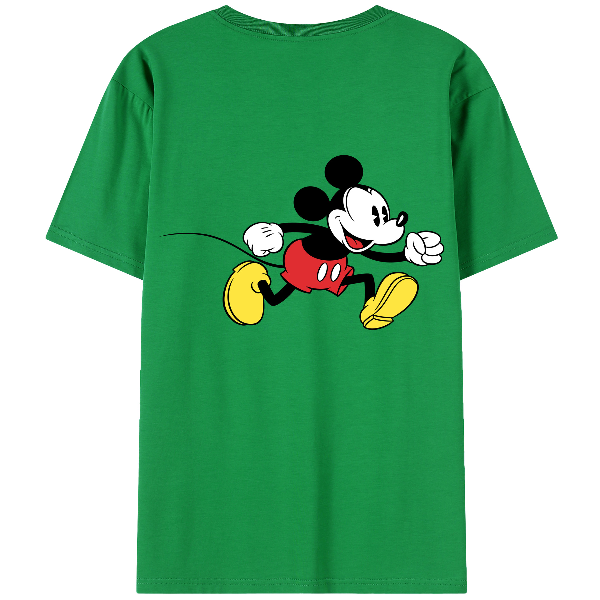 （画像用） ミッキーマウス Mickey Mouse 綿100％半袖Tシャツ（背面プリント）
