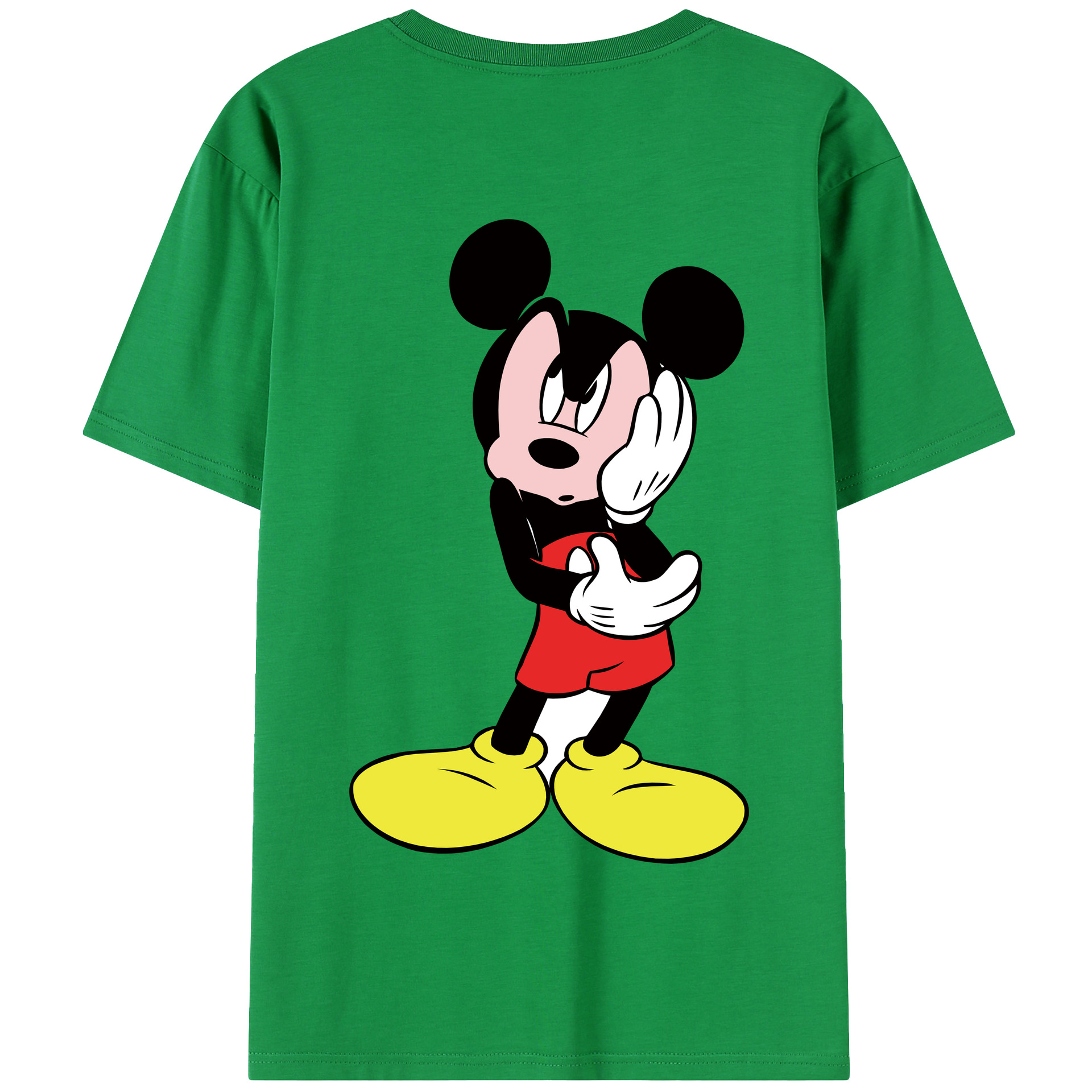 （画像用） ミッキーマウス Mickey Mouse 綿100％半袖Tシャツ（背面プリント）