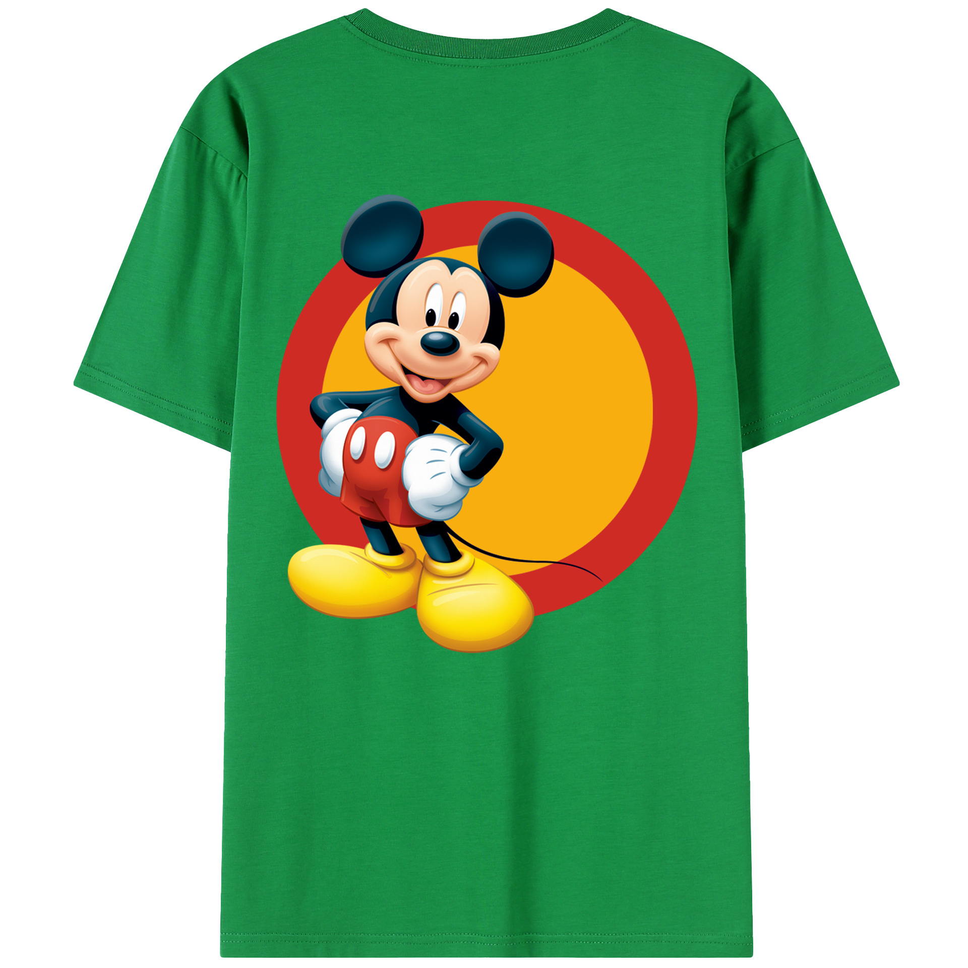 （画像用） ミッキーマウス Mickey Mouse 綿100％半袖Tシャツ（背面プリント）