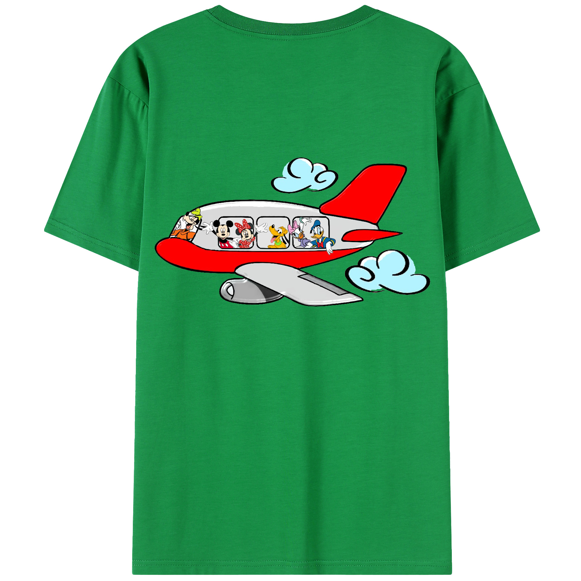 （画像用） ミッキーマウス Mickey Mouse 綿100％半袖Tシャツ（背面プリント）