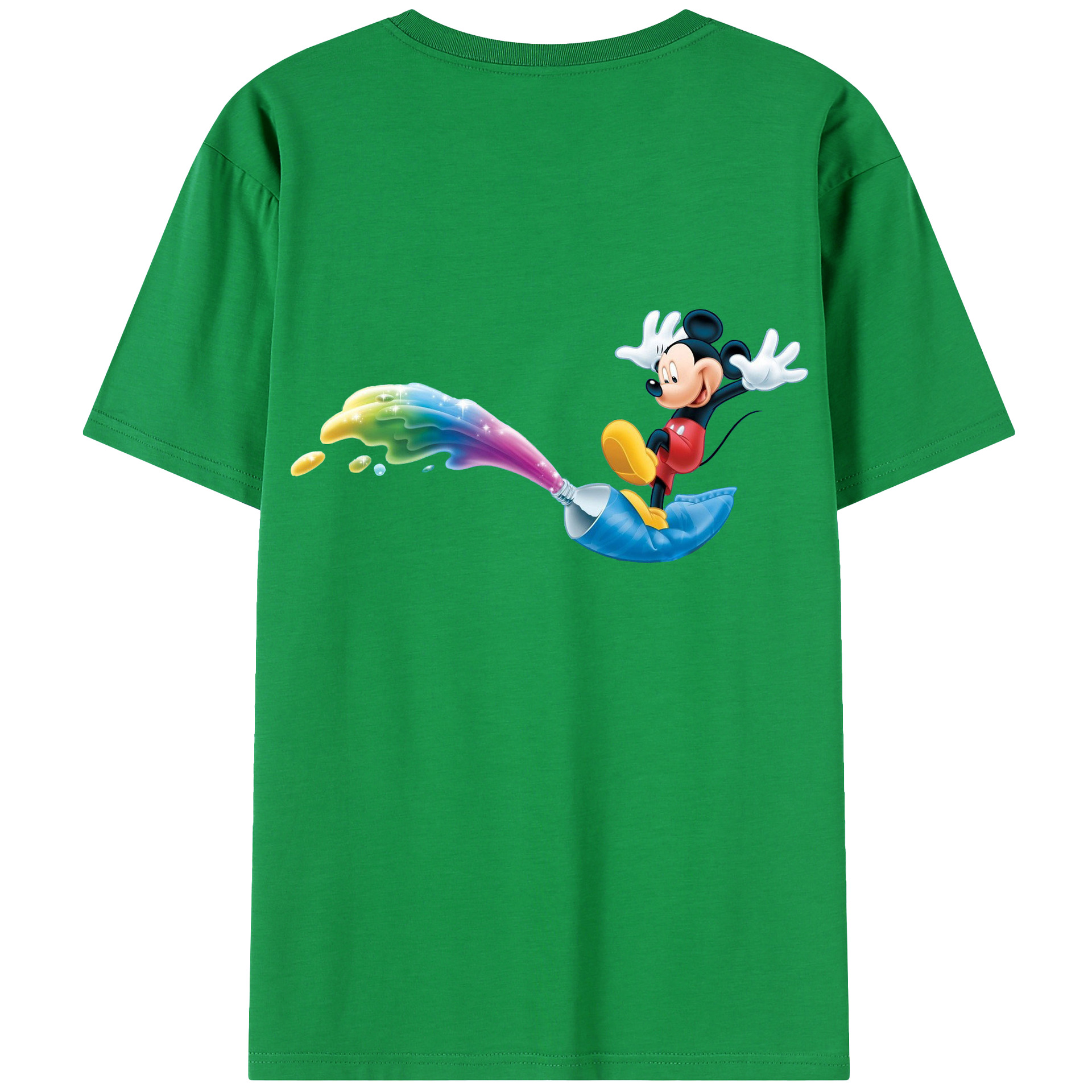 （画像用） ミッキーマウス Mickey Mouse 綿100％半袖Tシャツ（背面プリント）