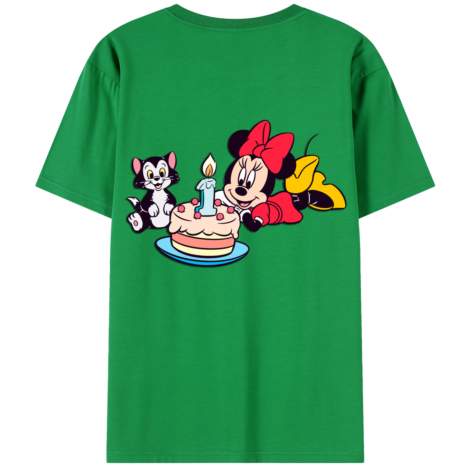 （画像用） ミッキーマウス Mickey Mouse 綿100％半袖Tシャツ（背面プリント）