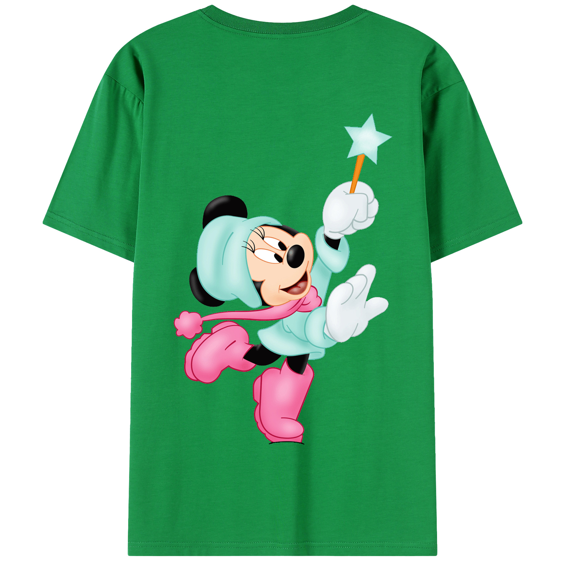 （画像用） ミッキーマウス Mickey Mouse 綿100％半袖Tシャツ（背面プリント）