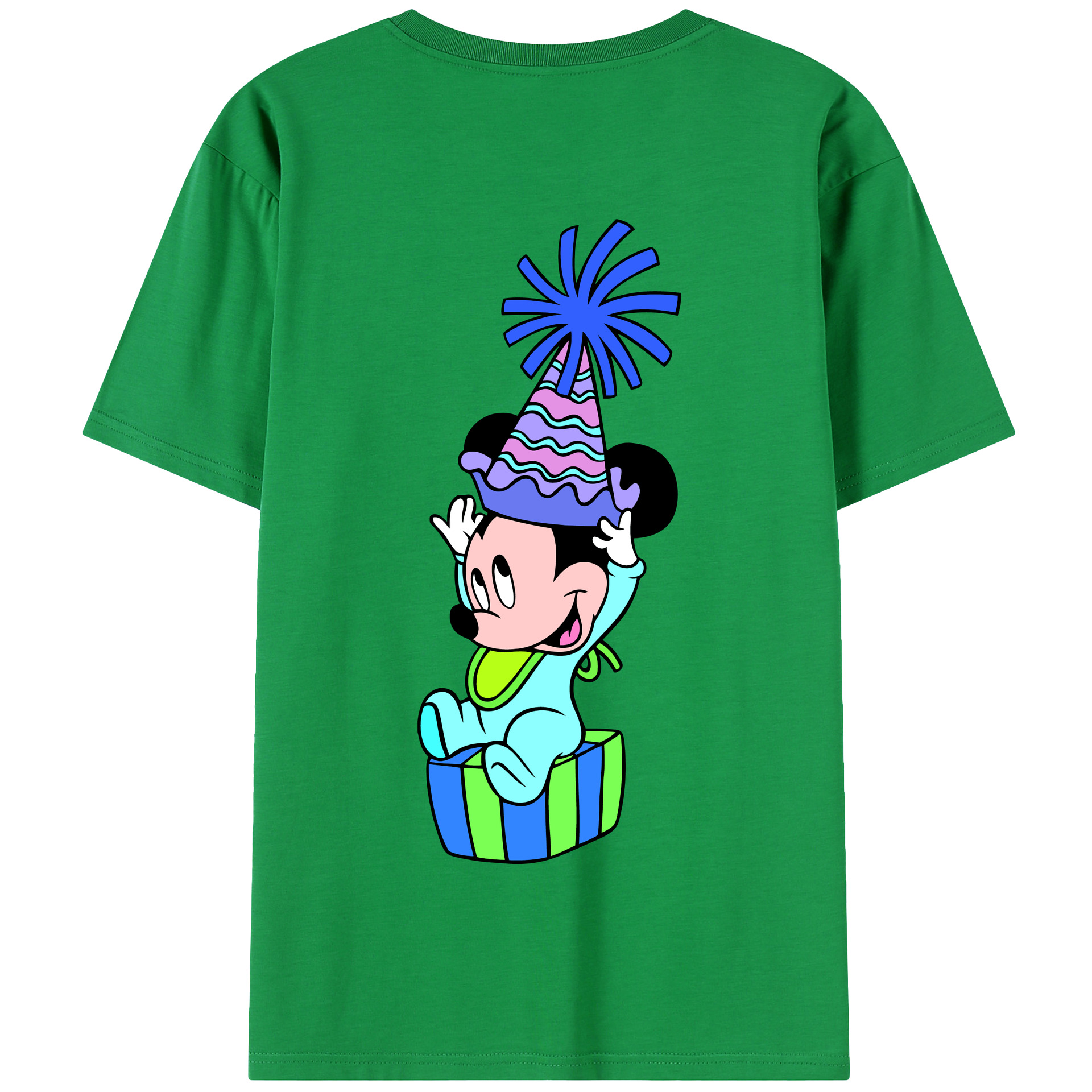 （画像用） ミッキーマウス Mickey Mouse 綿100％半袖Tシャツ（背面プリント）