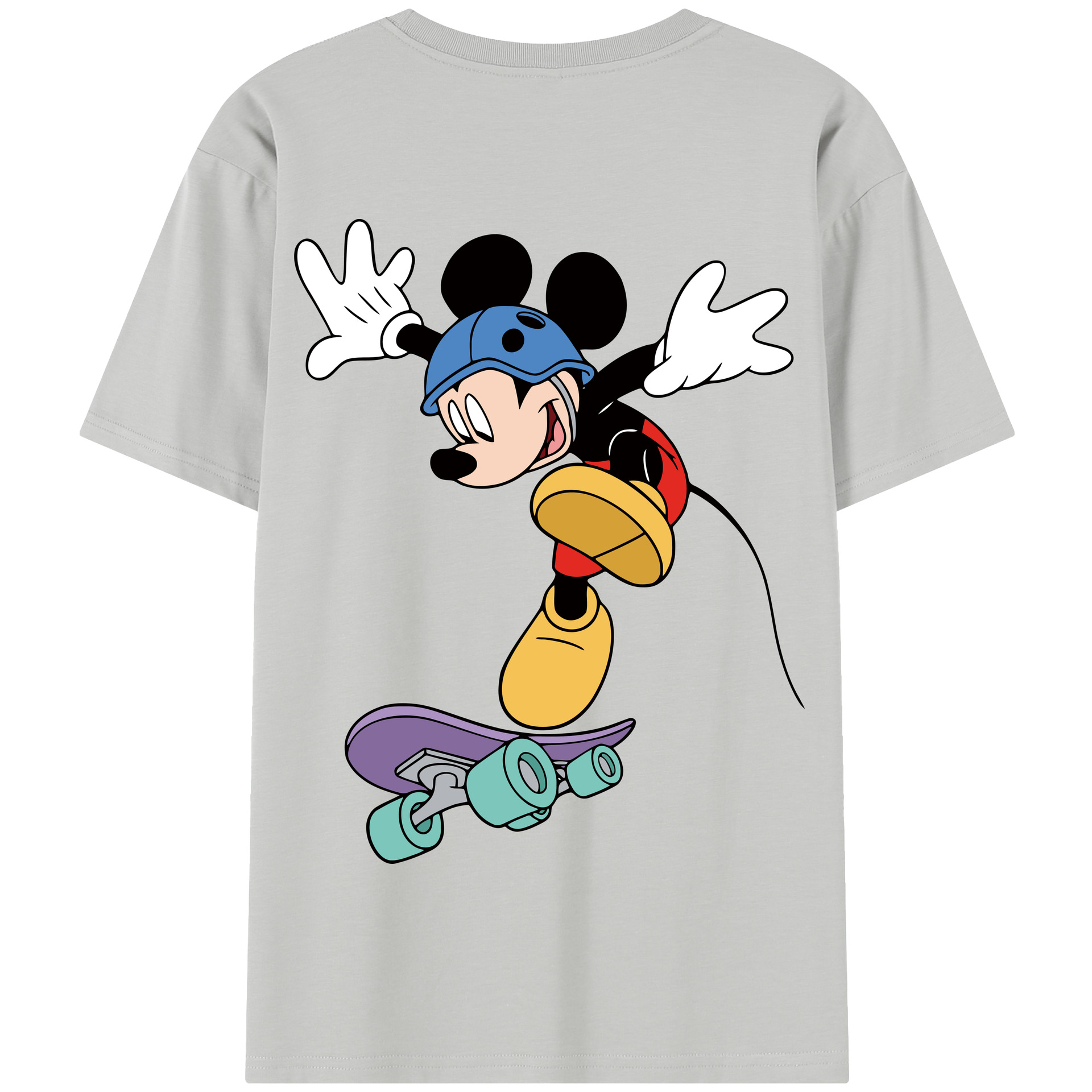 （画像用） ミッキーマウス Mickey Mouse 綿100％半袖Tシャツ（背面プリント）