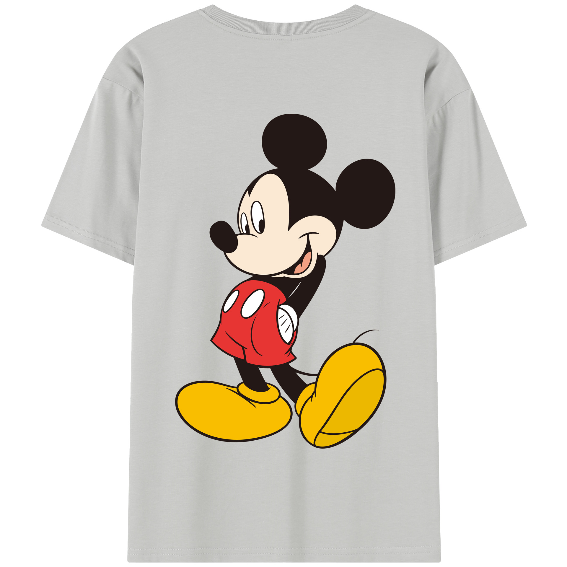 （画像用） ミッキーマウス Mickey Mouse 綿100％半袖Tシャツ（背面プリント）
