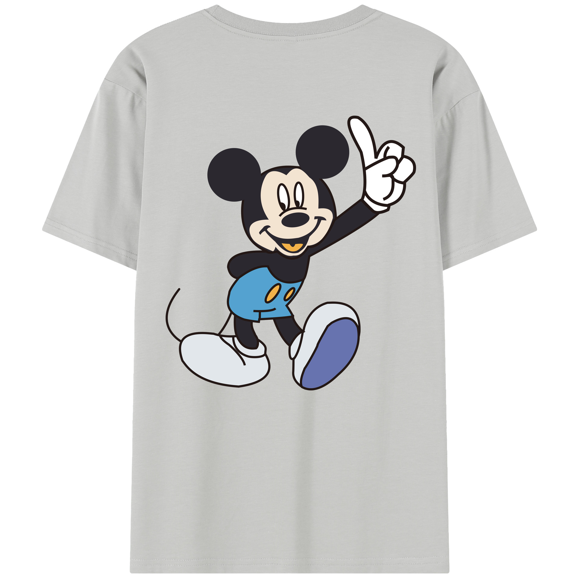 （画像用） ミッキーマウス Mickey Mouse 綿100％半袖Tシャツ（背面プリント）