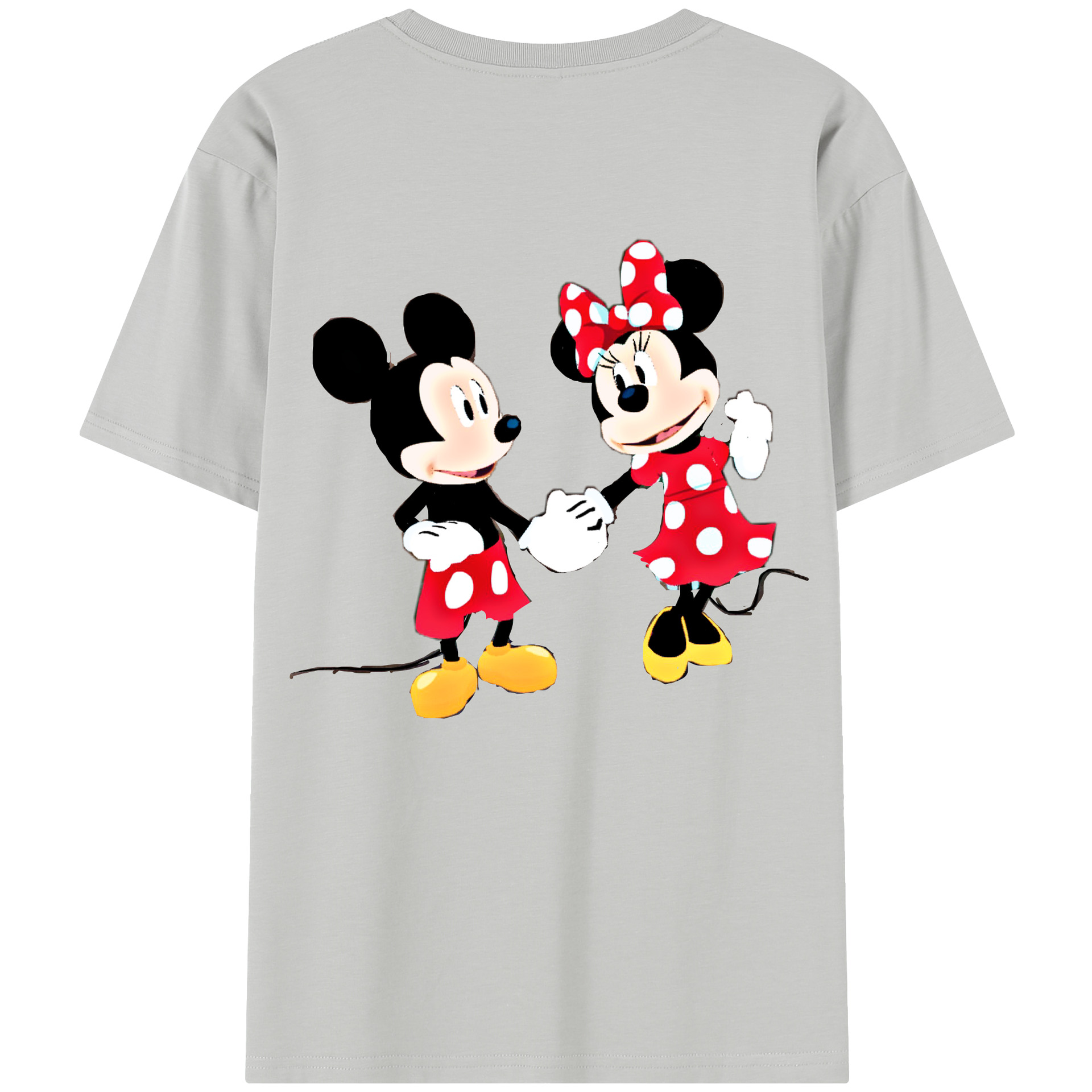 （画像用） ミッキーマウス Mickey Mouse 綿100％半袖Tシャツ（背面プリント）