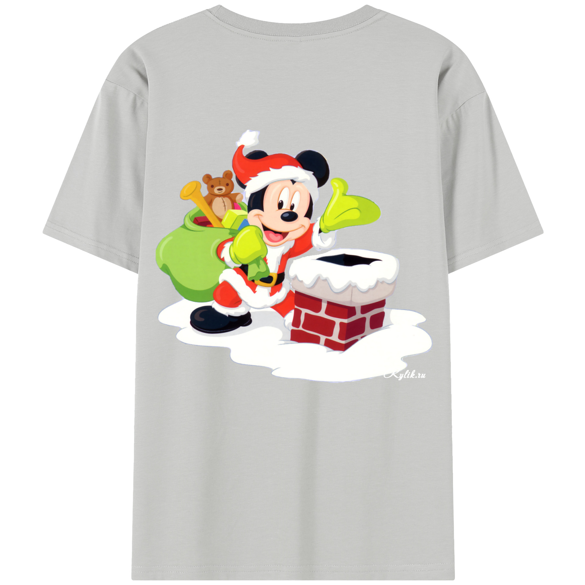 （画像用） ミッキーマウス Mickey Mouse 綿100％半袖Tシャツ（背面プリント）