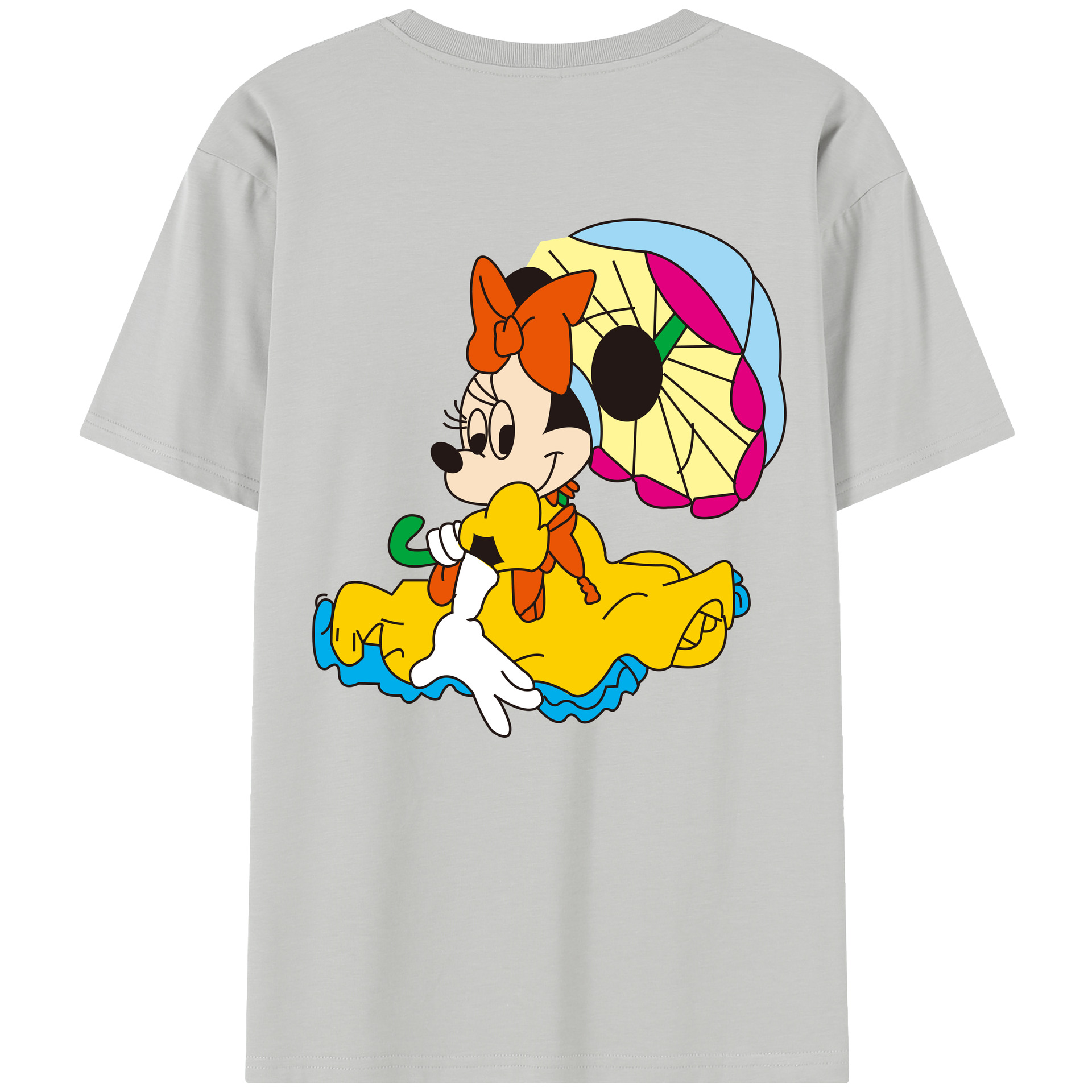 （画像用） ミッキーマウス Mickey Mouse 綿100％半袖Tシャツ（背面プリント）