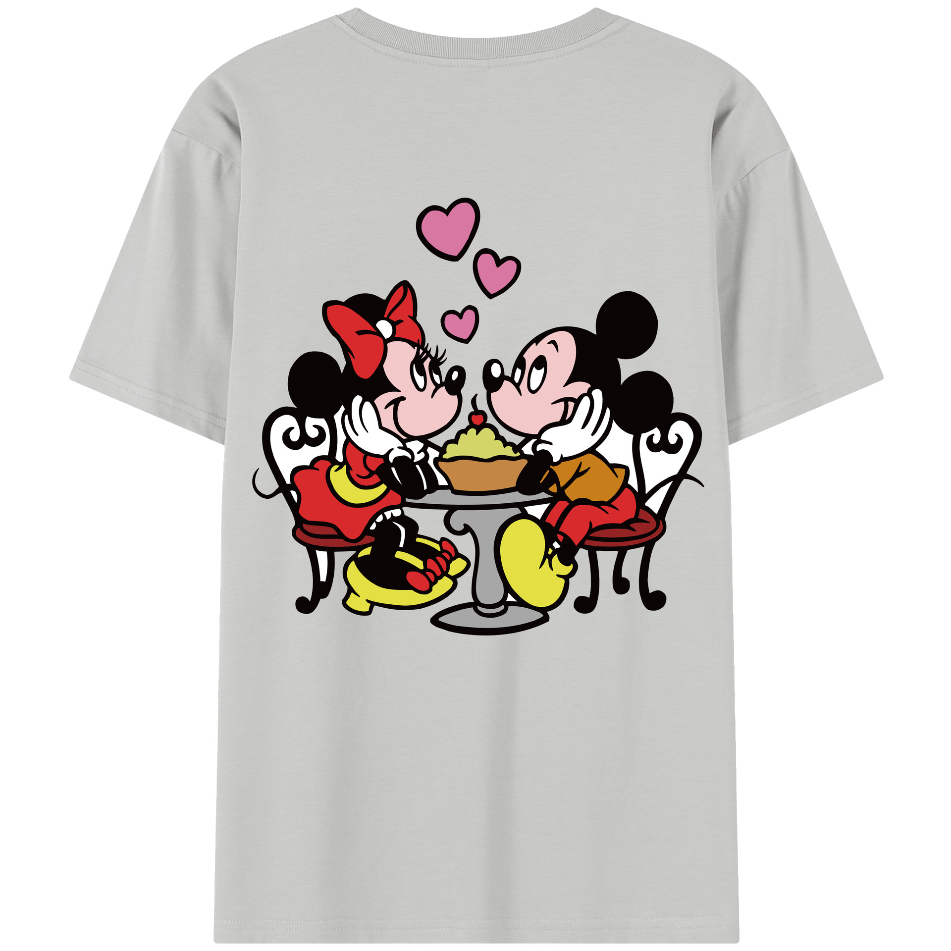 （画像用） ミッキーマウス Mickey Mouse 綿100％半袖Tシャツ（背面プリント）