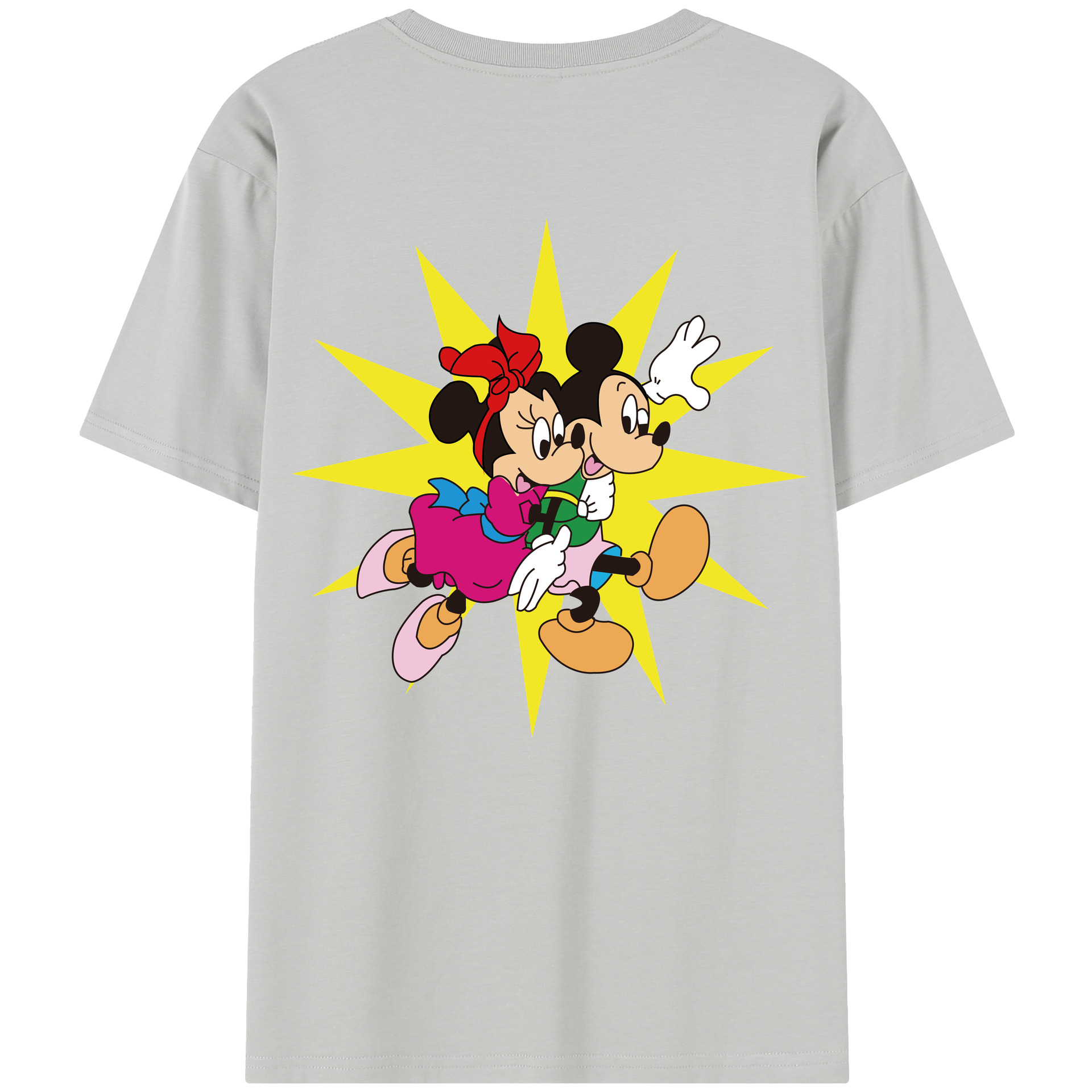 （画像用） ミッキーマウス Mickey Mouse 綿100％半袖Tシャツ（背面プリント）