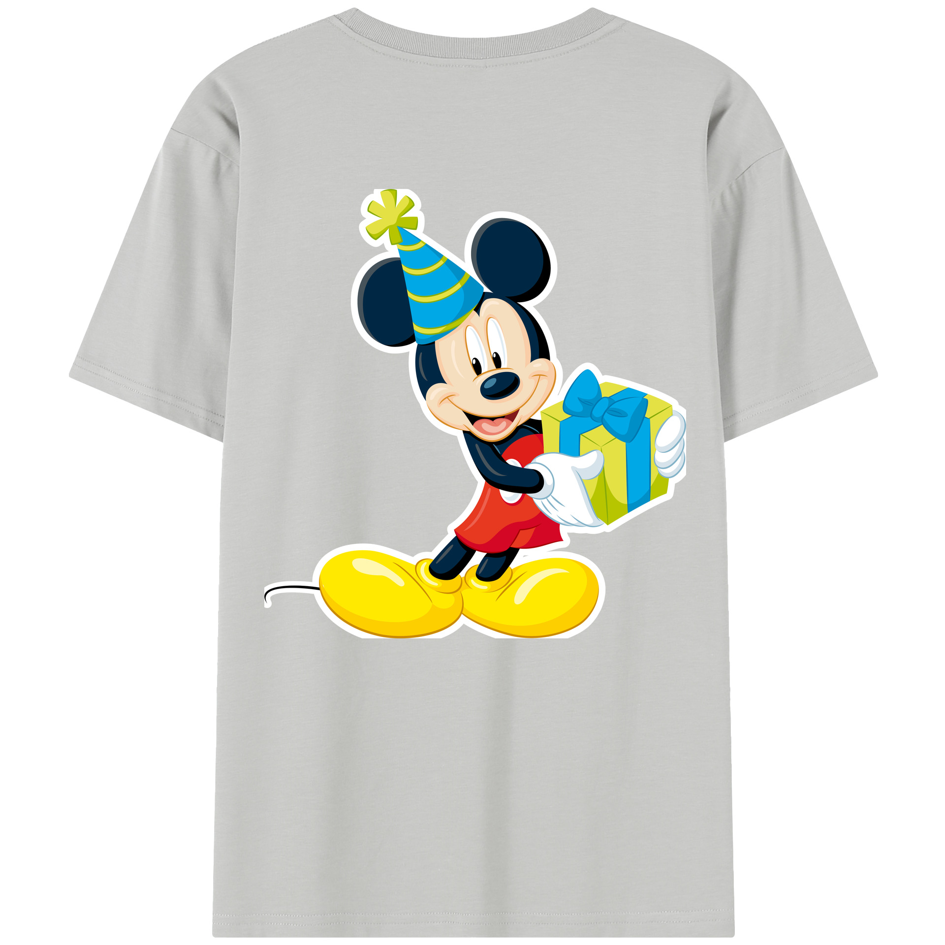 （画像用） ミッキーマウス Mickey Mouse 綿100％半袖Tシャツ（背面プリント）
