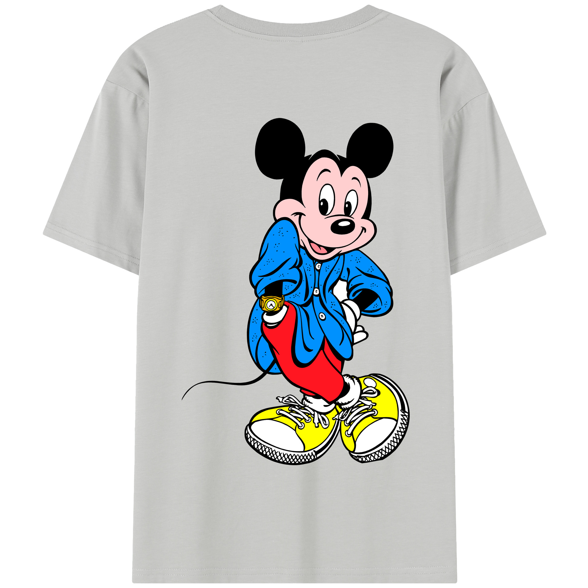（画像用） ミッキーマウス Mickey Mouse 綿100％半袖Tシャツ（背面プリント）