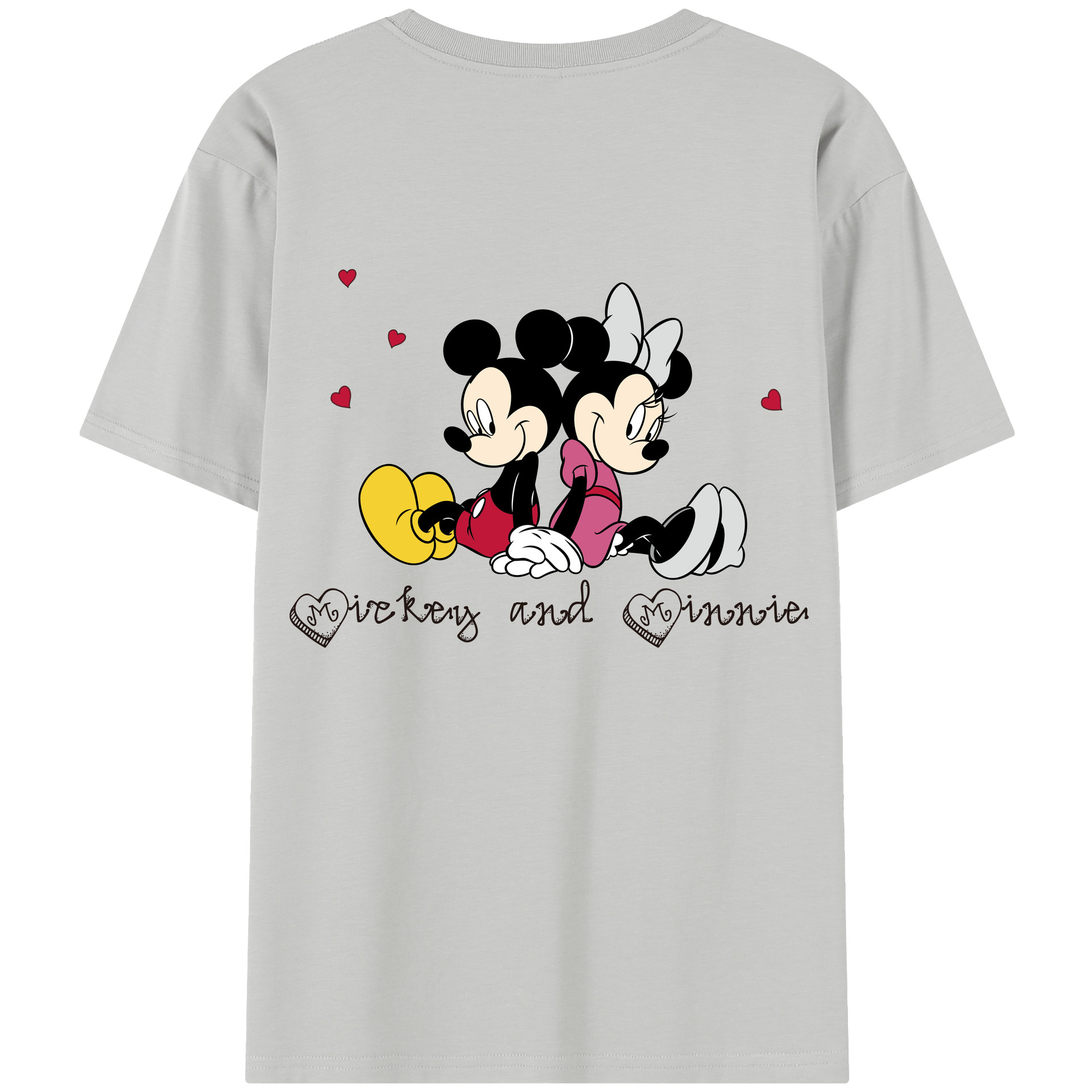 （画像用） ミッキーマウス Mickey Mouse 綿100％半袖Tシャツ（背面プリント）