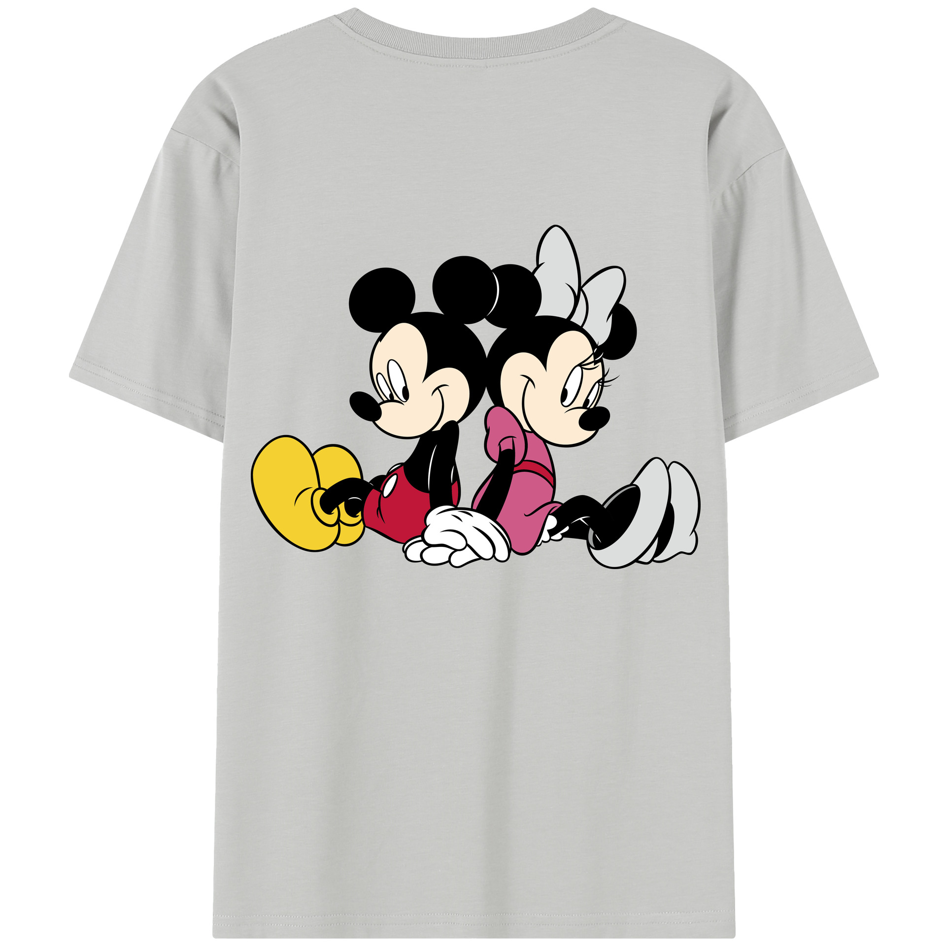 （画像用） ミッキーマウス Mickey Mouse 綿100％半袖Tシャツ（背面プリント）