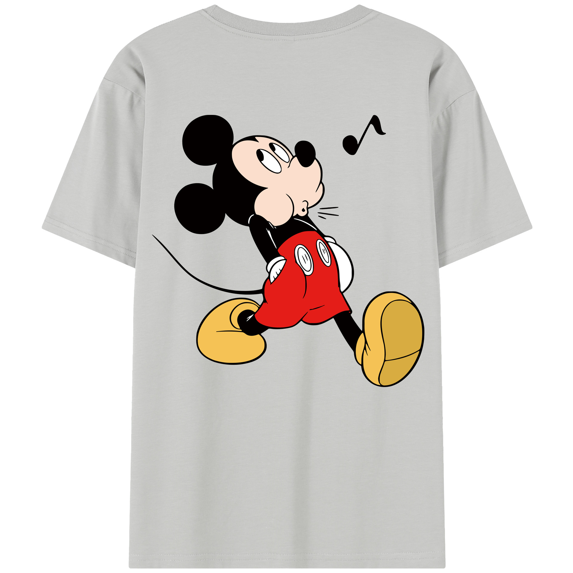 （画像用） ミッキーマウス Mickey Mouse 綿100％半袖Tシャツ（背面プリント）