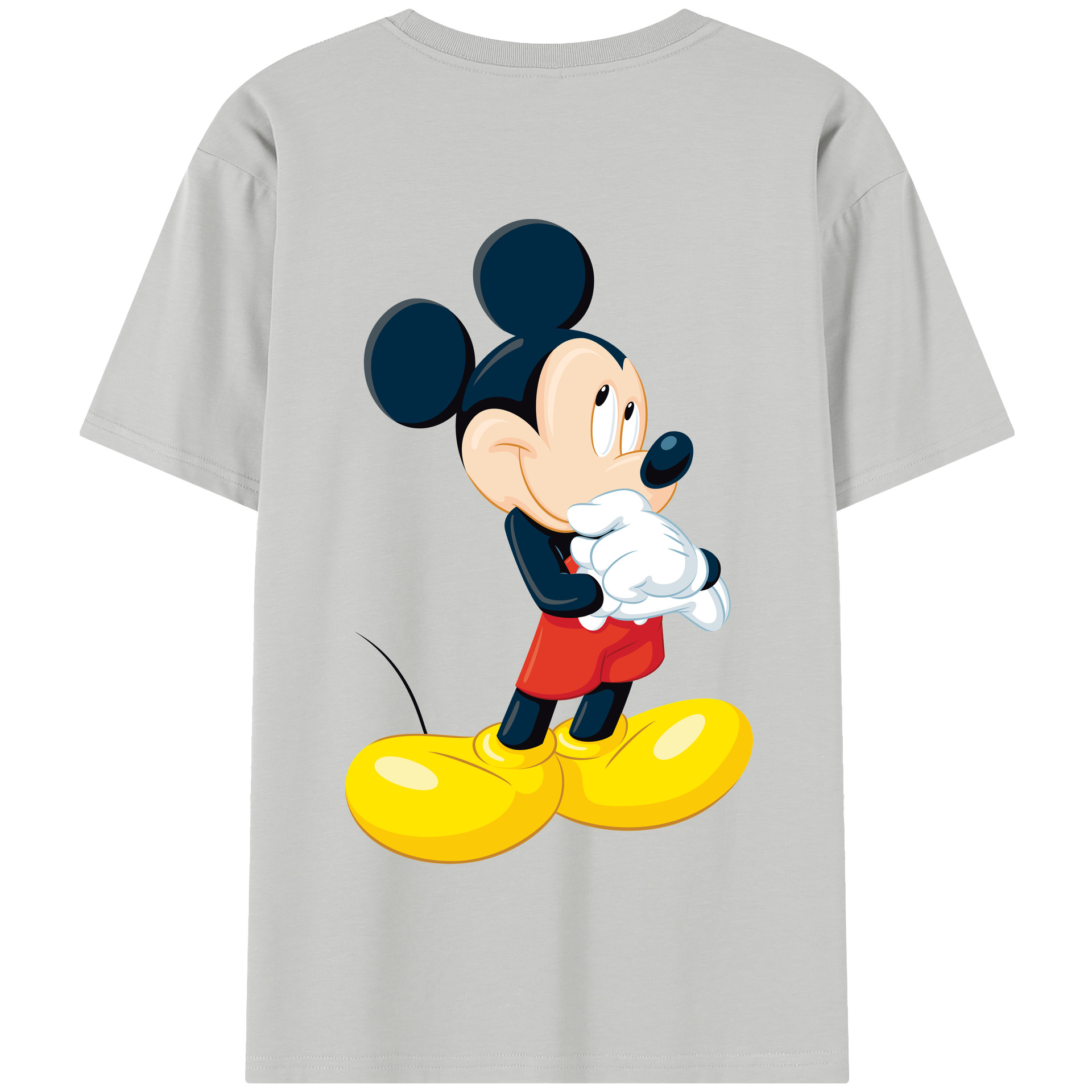 （画像用） ミッキーマウス Mickey Mouse 綿100％半袖Tシャツ（背面プリント）