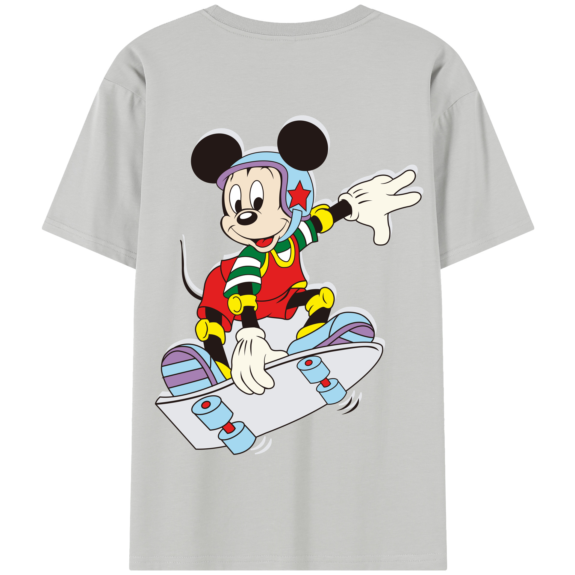 （画像用） ミッキーマウス Mickey Mouse 綿100％半袖Tシャツ（背面プリント）