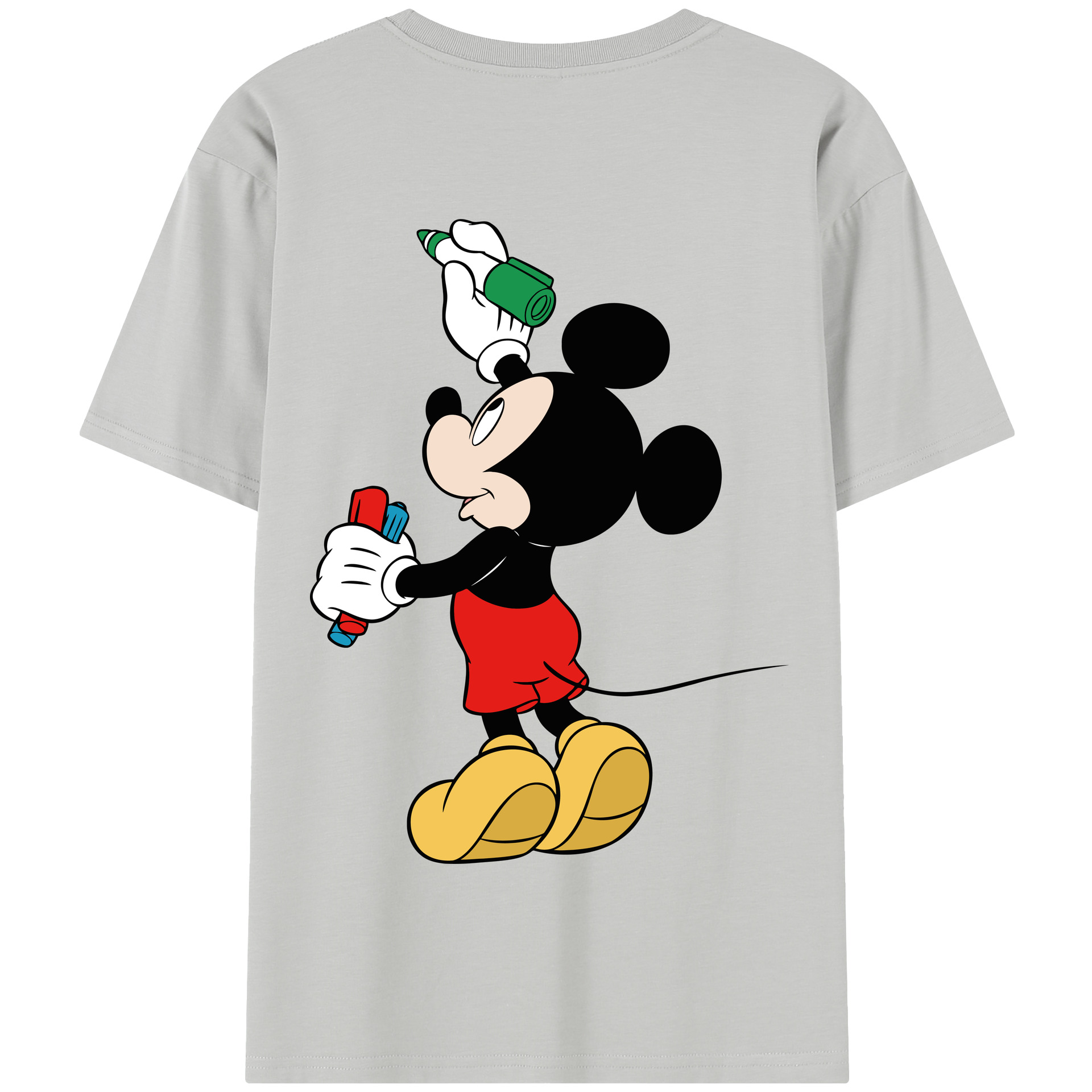 （画像用） ミッキーマウス Mickey Mouse 綿100％半袖Tシャツ（背面プリント）