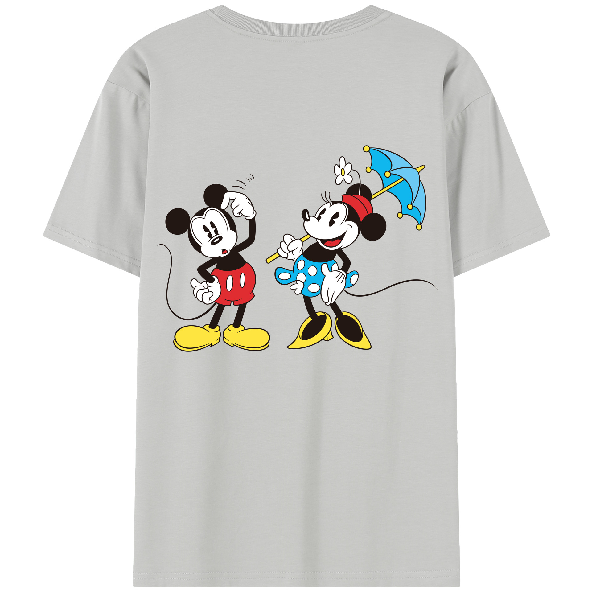 （画像用） ミッキーマウス Mickey Mouse 綿100％半袖Tシャツ（背面プリント）